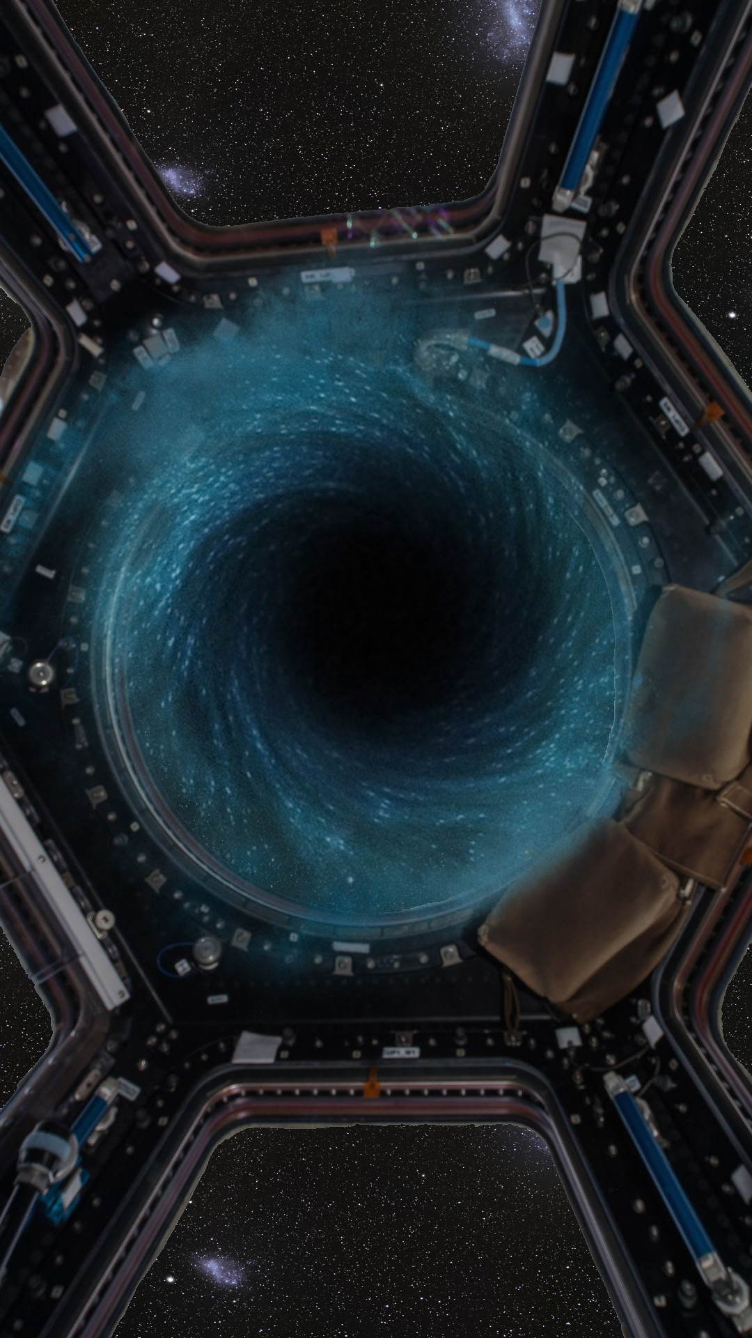 Buco nero, Stazione spaziale, Oblò, Spazio, Full HD, schermata di blocco del cellulare