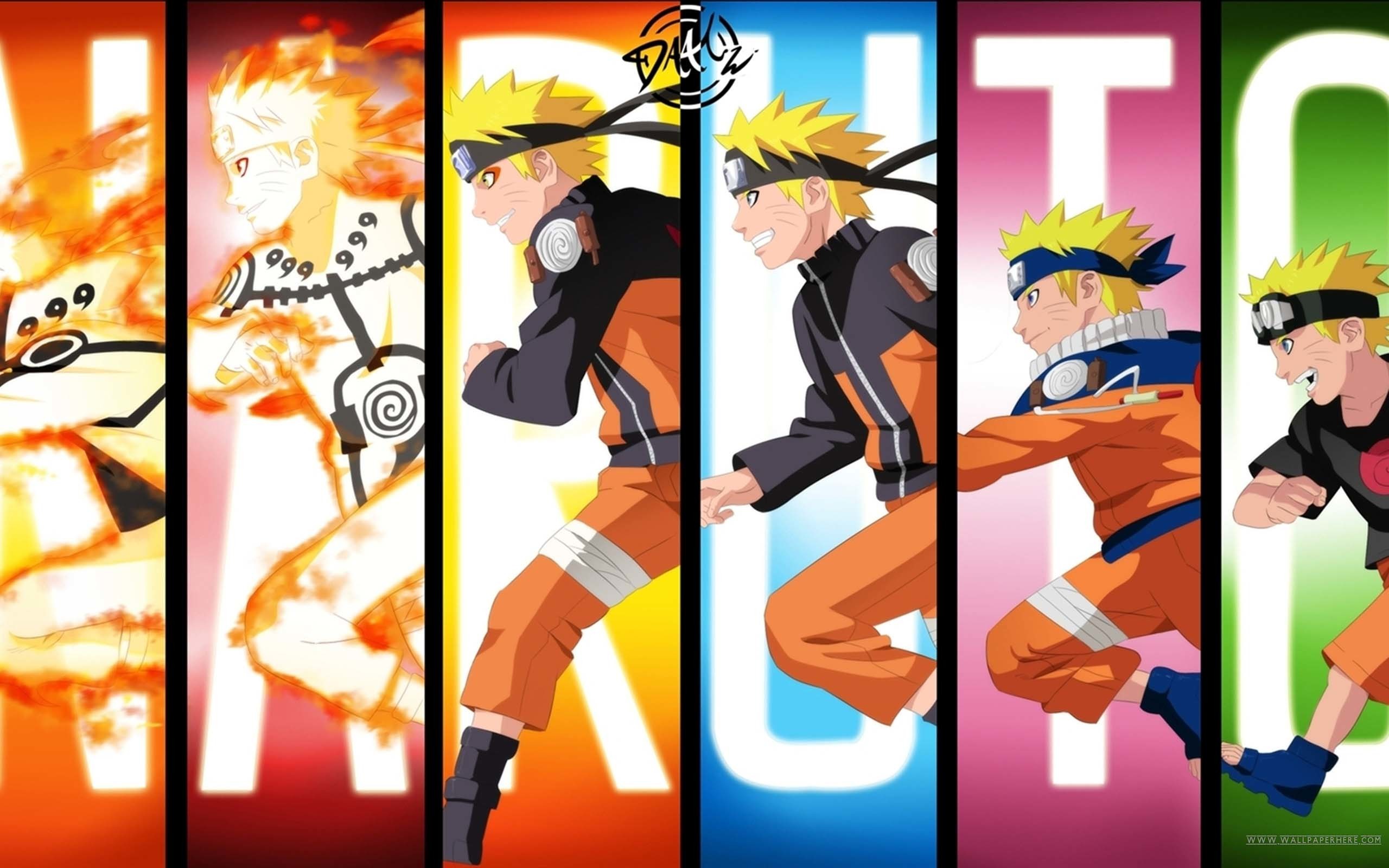 Naruto Uzumaki, Naruto, Logo, Pannelli, 2K, sfondo per PC