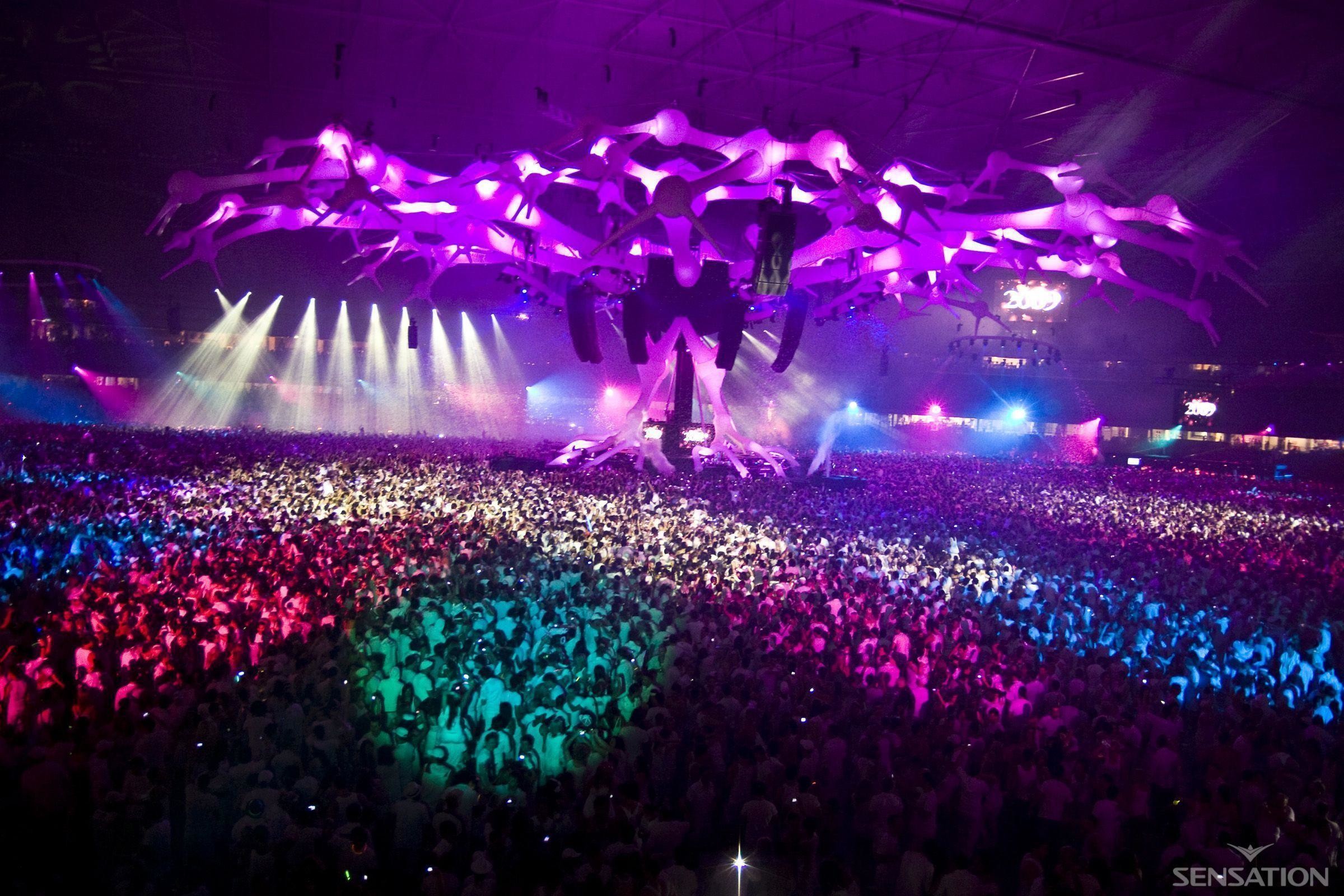Sensation, Festival, Folla, Luci viola, Full HD, sfondo per PC