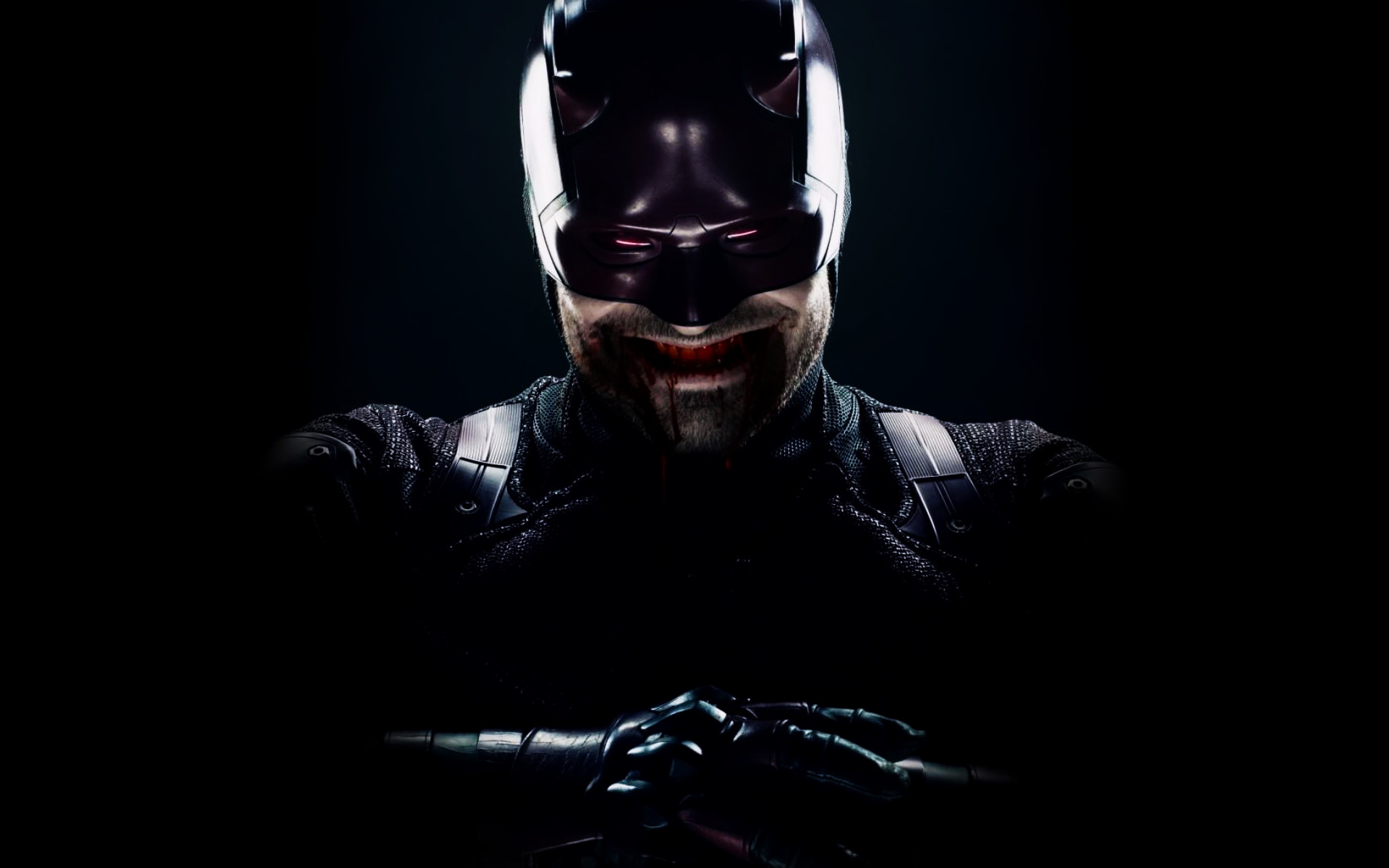 Daredevil, Charlie Cox, Primo piano, Sfondo nero, 16:10 Full HD, wallpaper widescreen