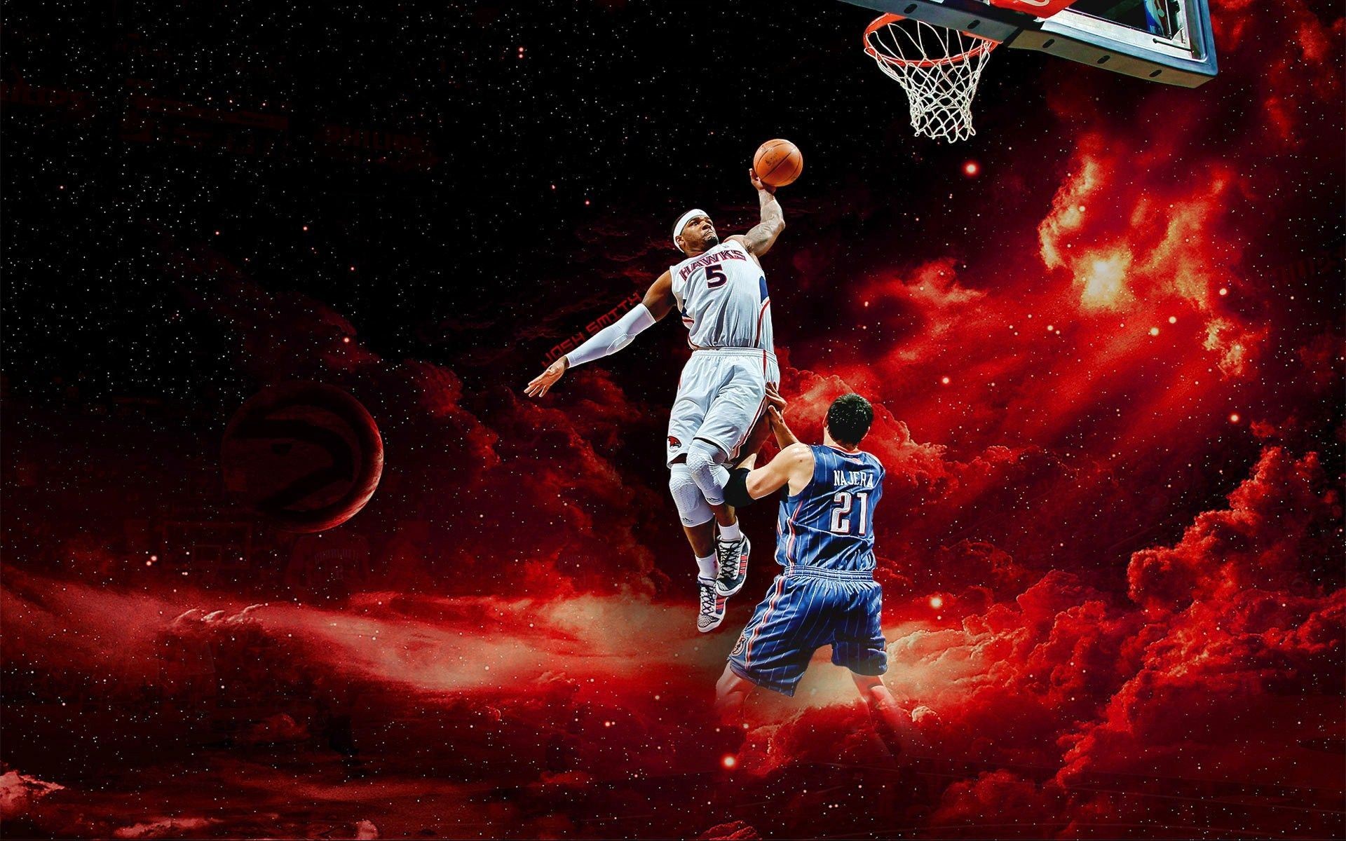 Basket, Schiacciata, Canestro, Arte digitale, Full HD, sfondo desktop