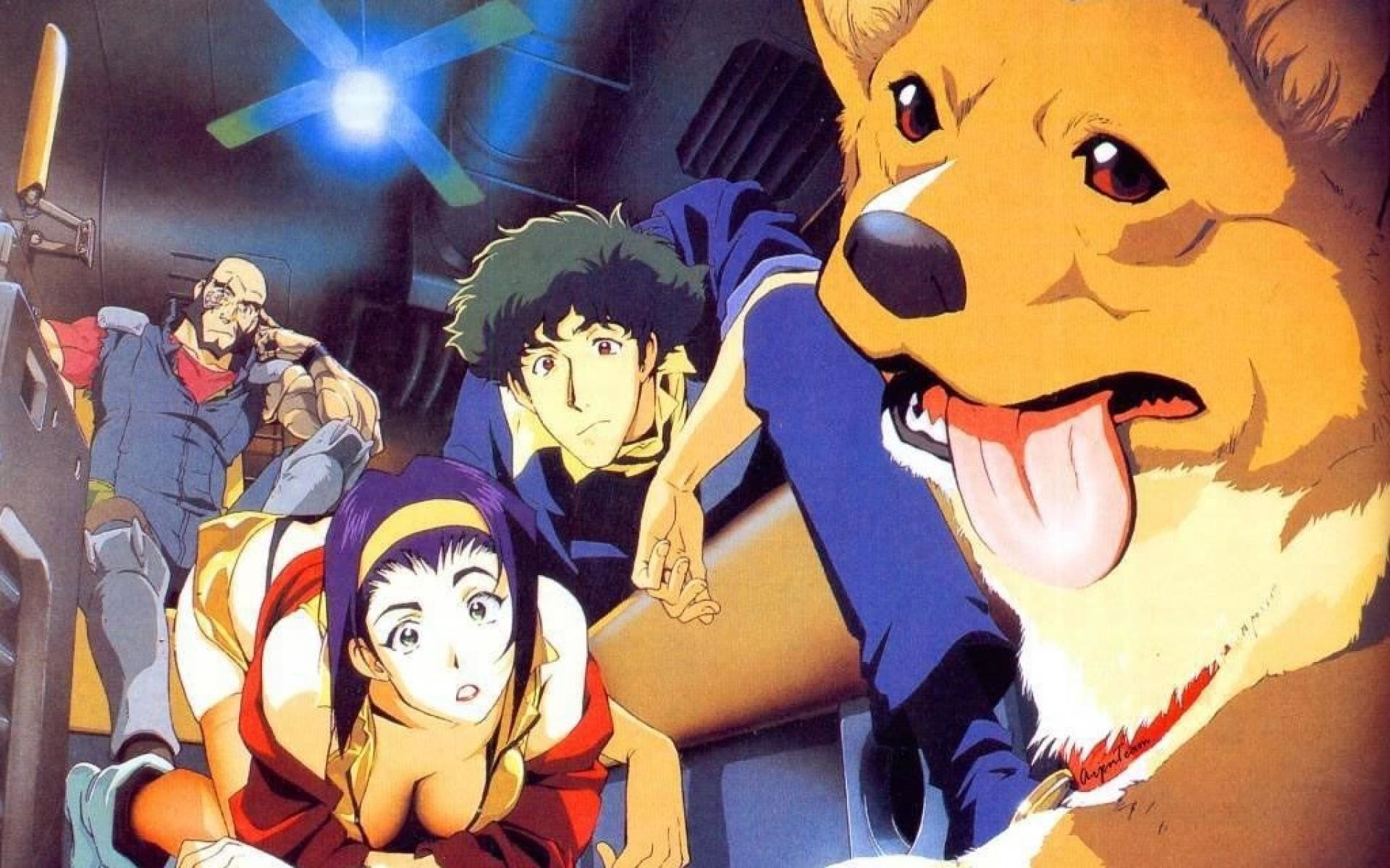 Ein, Spike Spiegel, Faye Valentine, Jet Black, Ed, Cowboy Bebop, wallpaper per portatile
