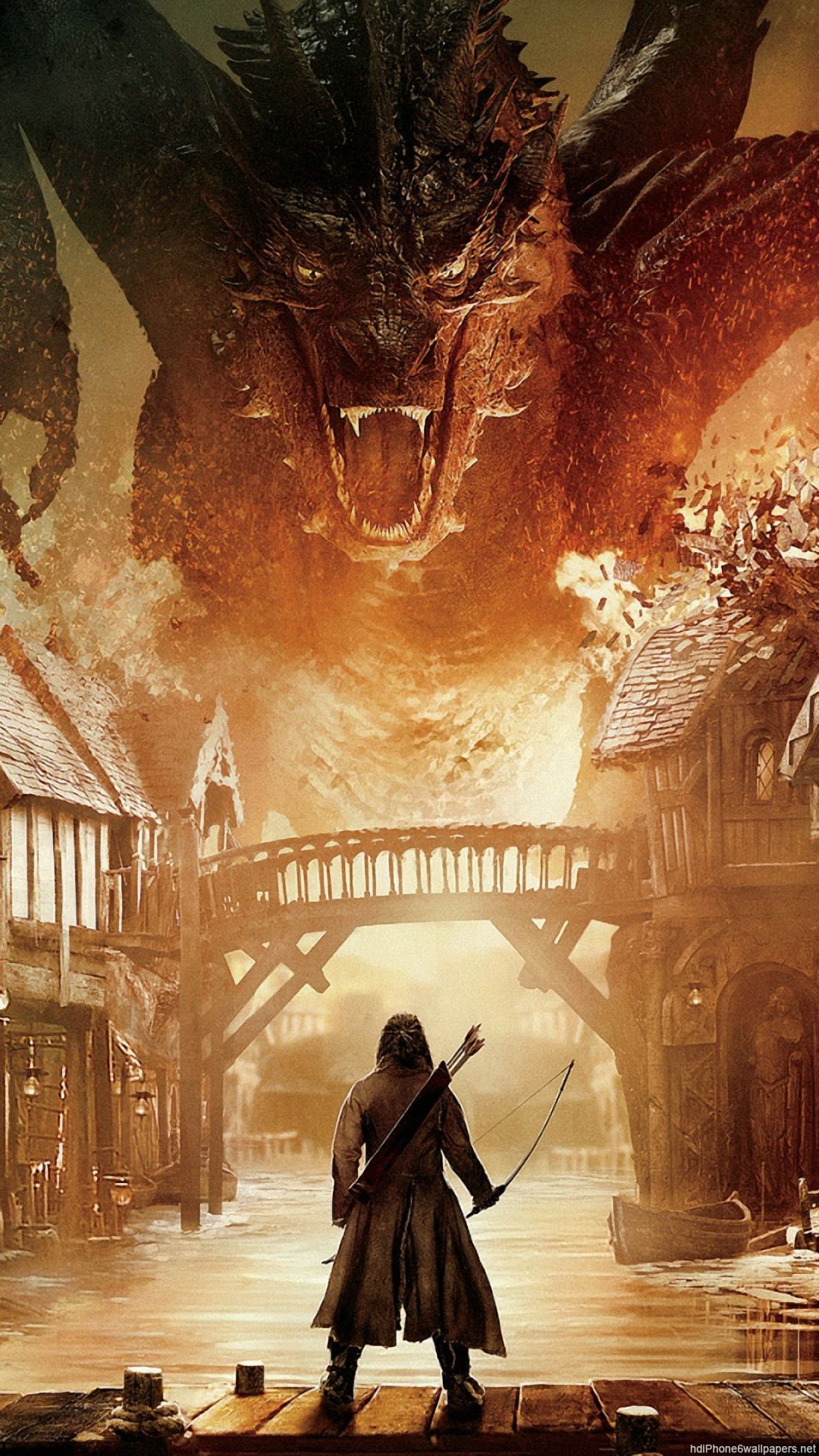 Smaug, Bard, Lo Hobbit: La desolazione di Smaug, Pontile, Fuoco, schermata di blocco iPhone