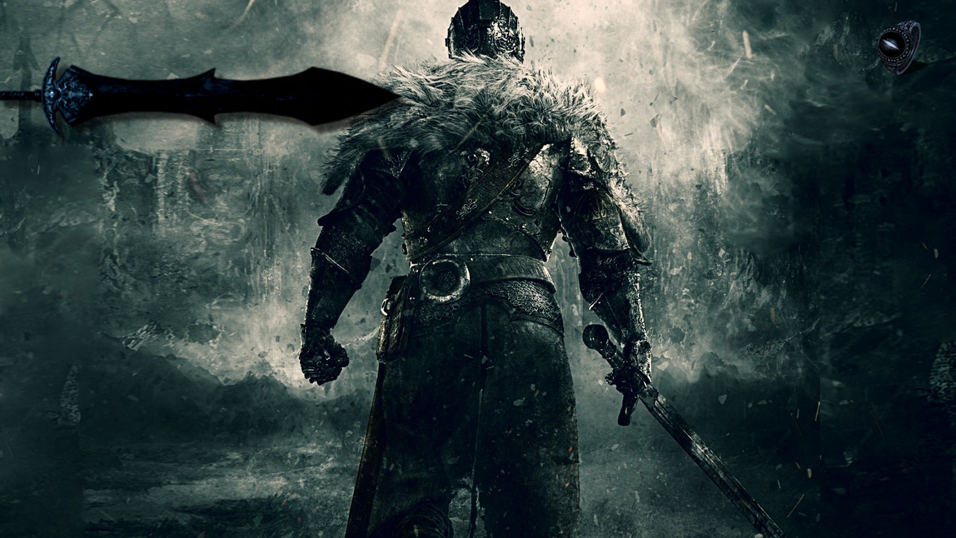 Dark Souls II, Cavaliere, Videogioco, Nebbia, Full HD, sfondo Windows 11