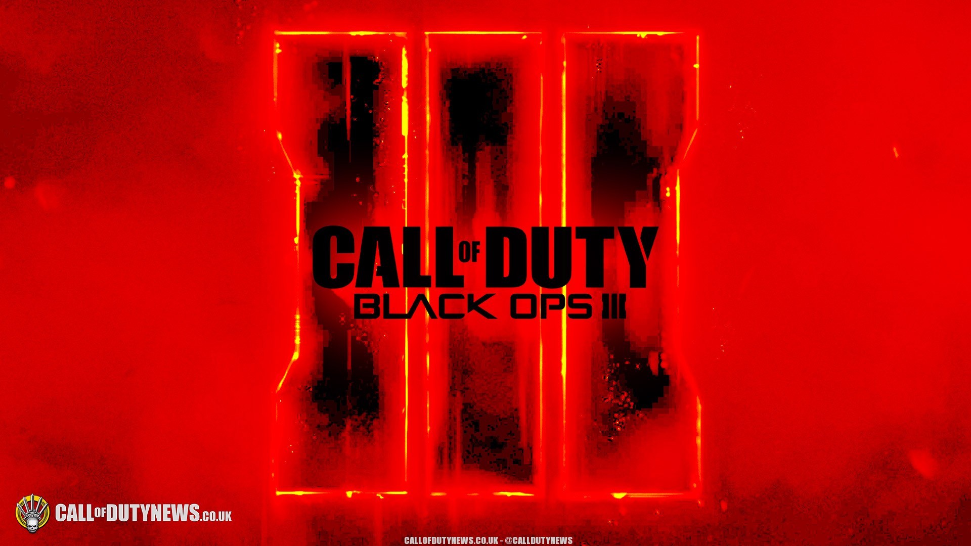 Call of Duty: Black Ops III, Logo, Rosso, Logo III, Full HD, sfondo Windows 11