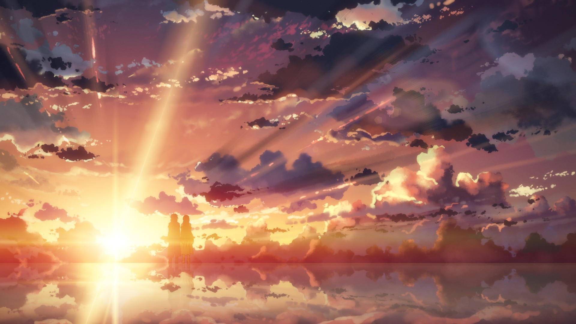 Sword Art Online, Tramonto, Nuvole, Full HD, sfondo per PC e portatile