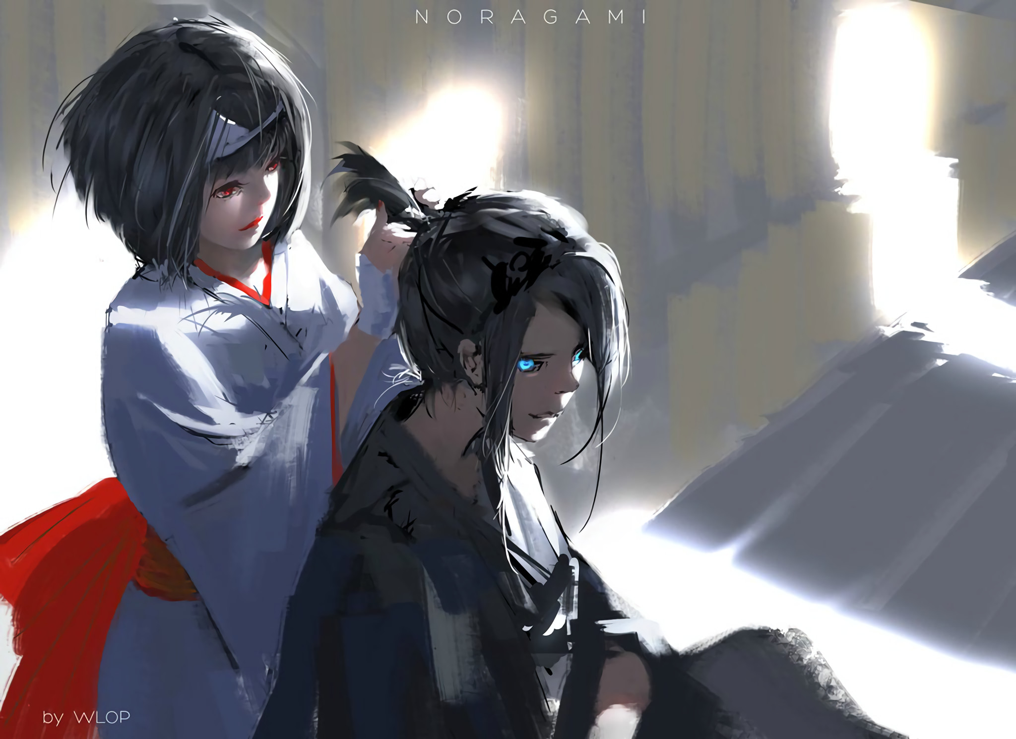 Yato, Nora, Noragami, Kimono, Luce, Full HD, sfondo per portatile