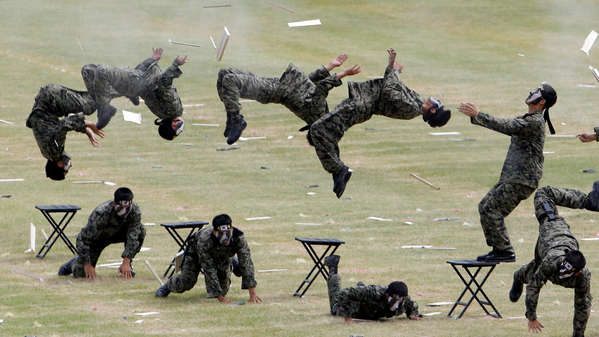 Addestramento militare, Soldati, Arti marziali, Acrobazie, 1920x1080, immagine di sfondo
