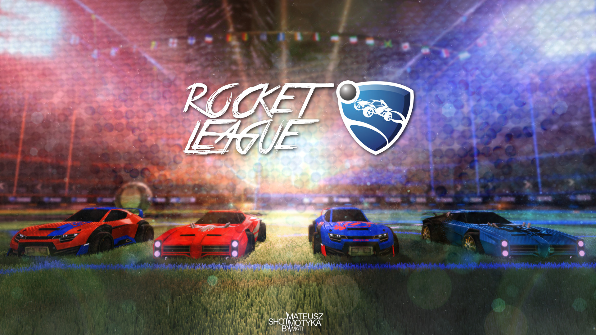 Rocket League, Logo, Auto, Stadio, Full HD, sfondo per PC e portatile
