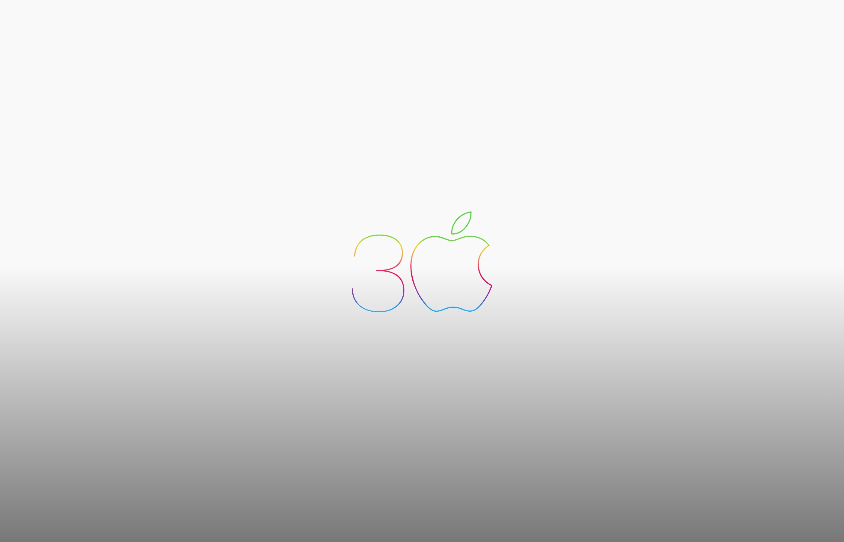 Logo Apple, Bianco, Sfumatura grigia, Minimalismo, 2K, sfondo Windows 11
