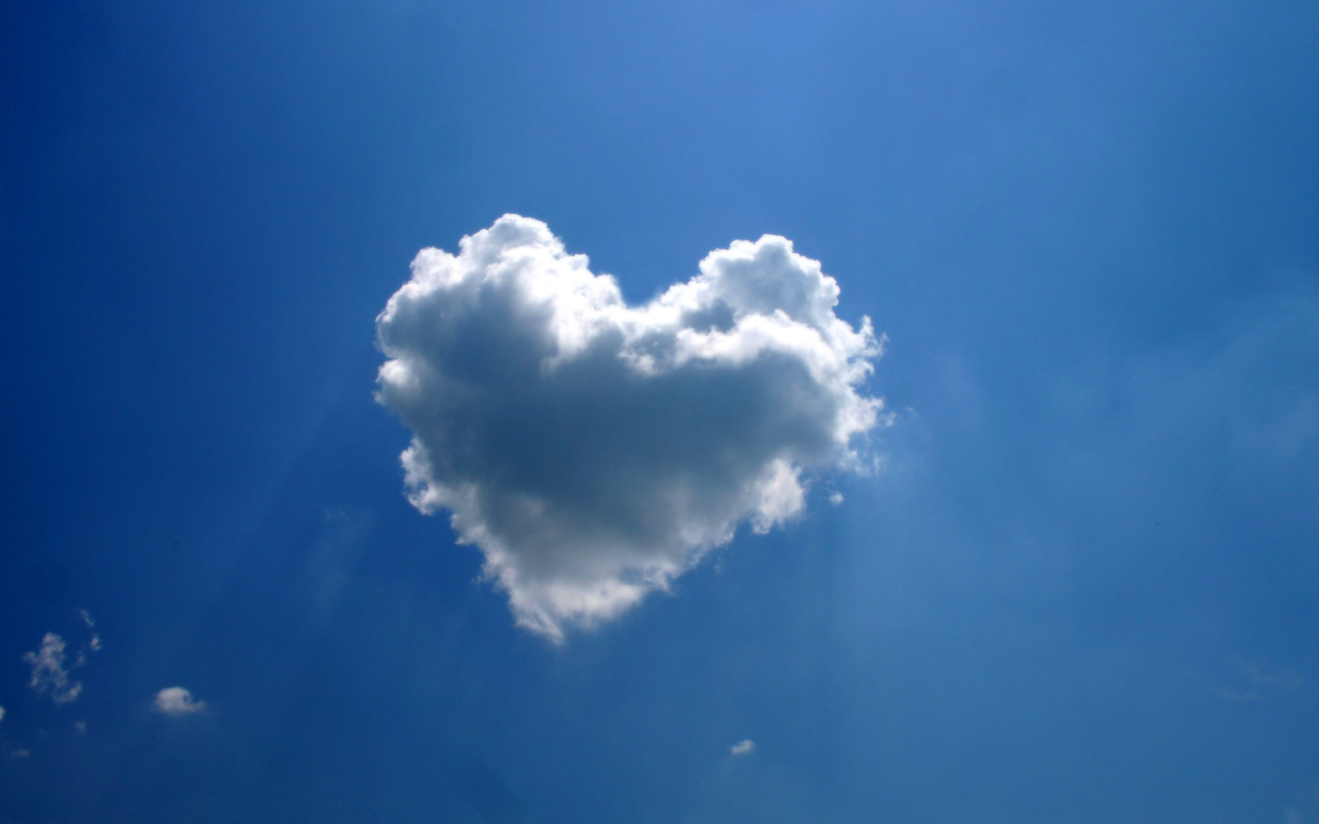 Cuore di nuvola, Cielo blu, Nuvola, 1920x1200, sfondo per PC