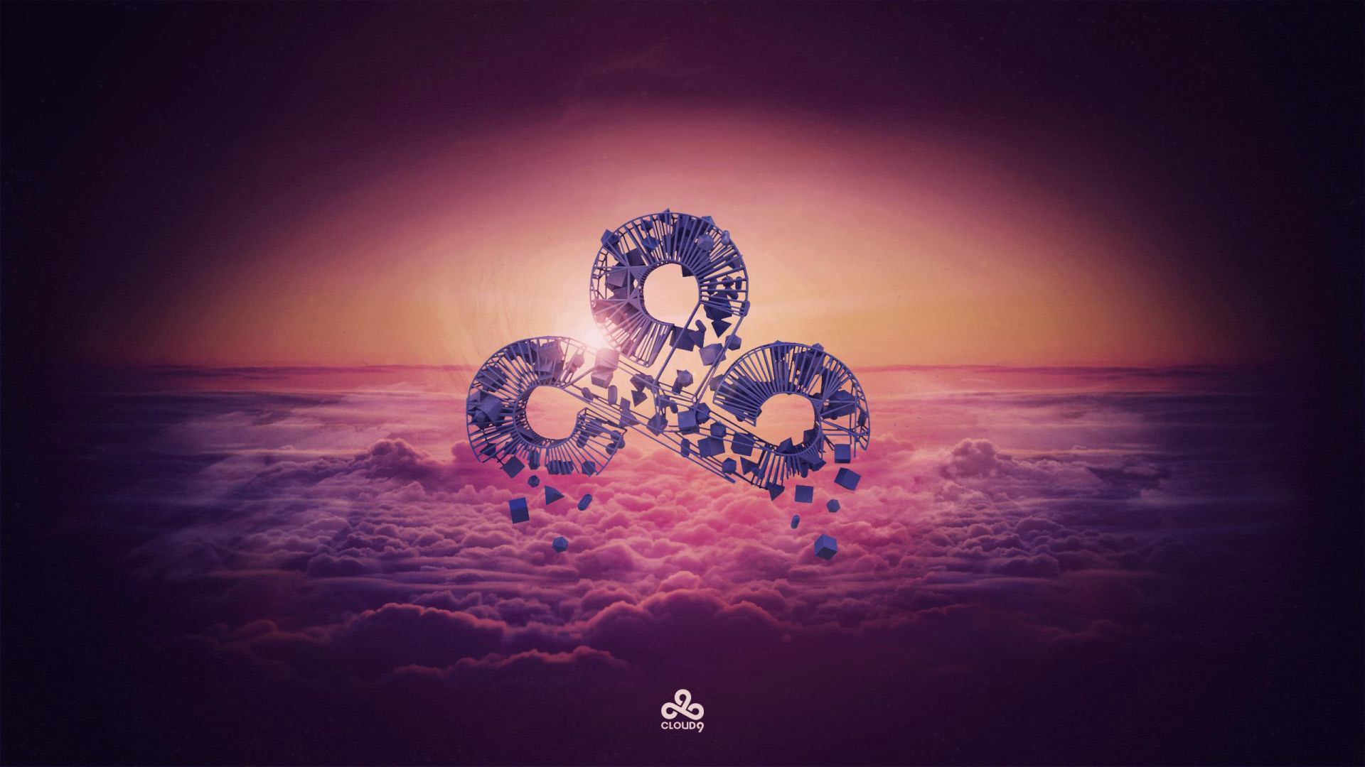 Cloud9, Logo, CS:GO, Nuvole, Esport, Full HD 1080p, sfondo desktop