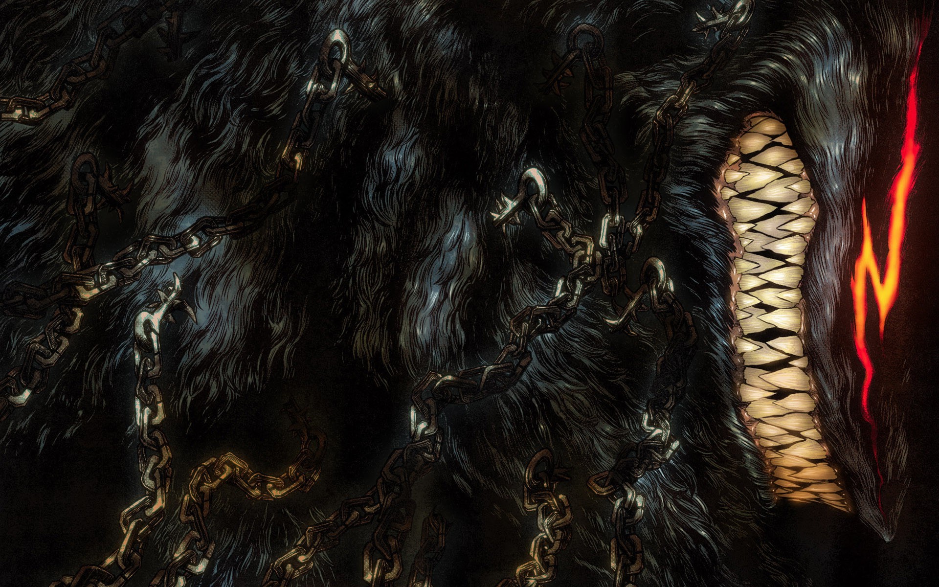 Lupo mannaro, Zanne, Arte fantasy, 16:10 Full HD, wallpaper widescreen