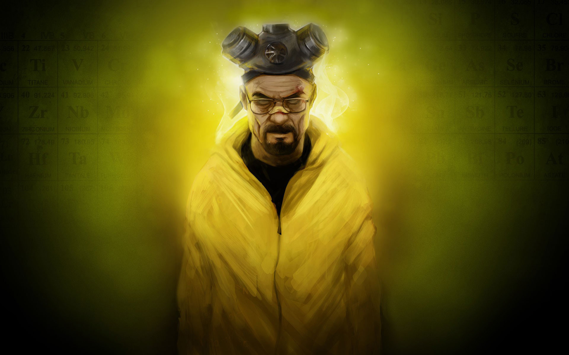 Heisenberg, Breaking Bad, Tuta gialla, Illustrazione, 16:10 Full HD, sfondo widescreen