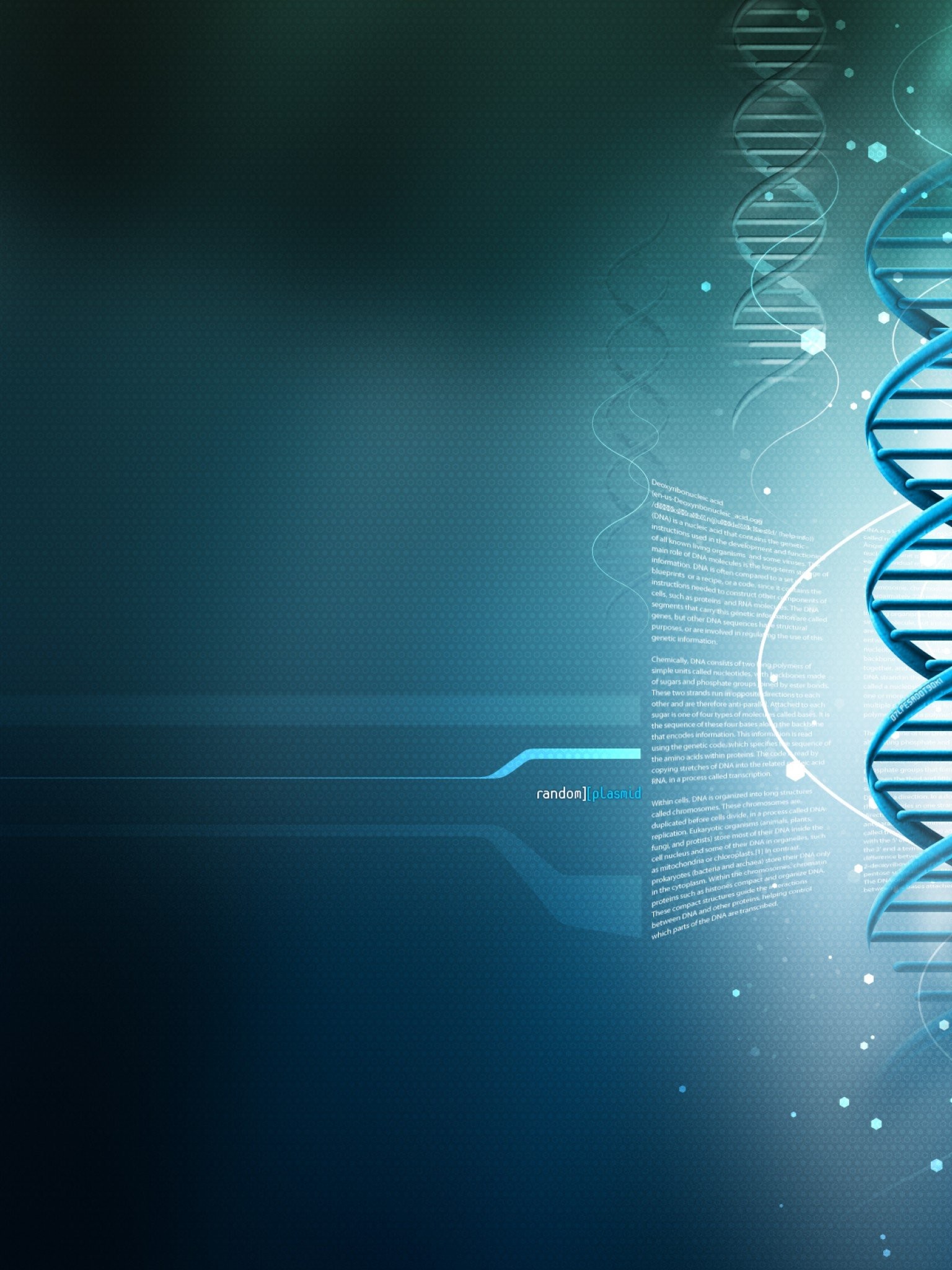 DNA, Doppia elica, Tecnologia medica, Turchese, QHD+, sfondo per iPad e tablet