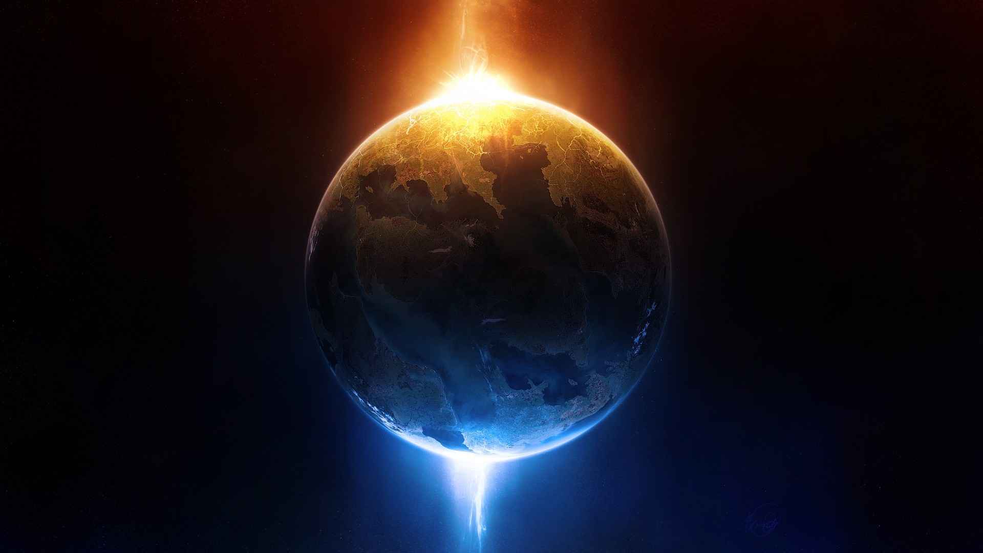 Terra, Alba, Bagliore, Spazio, Full HD, sfondo desktop