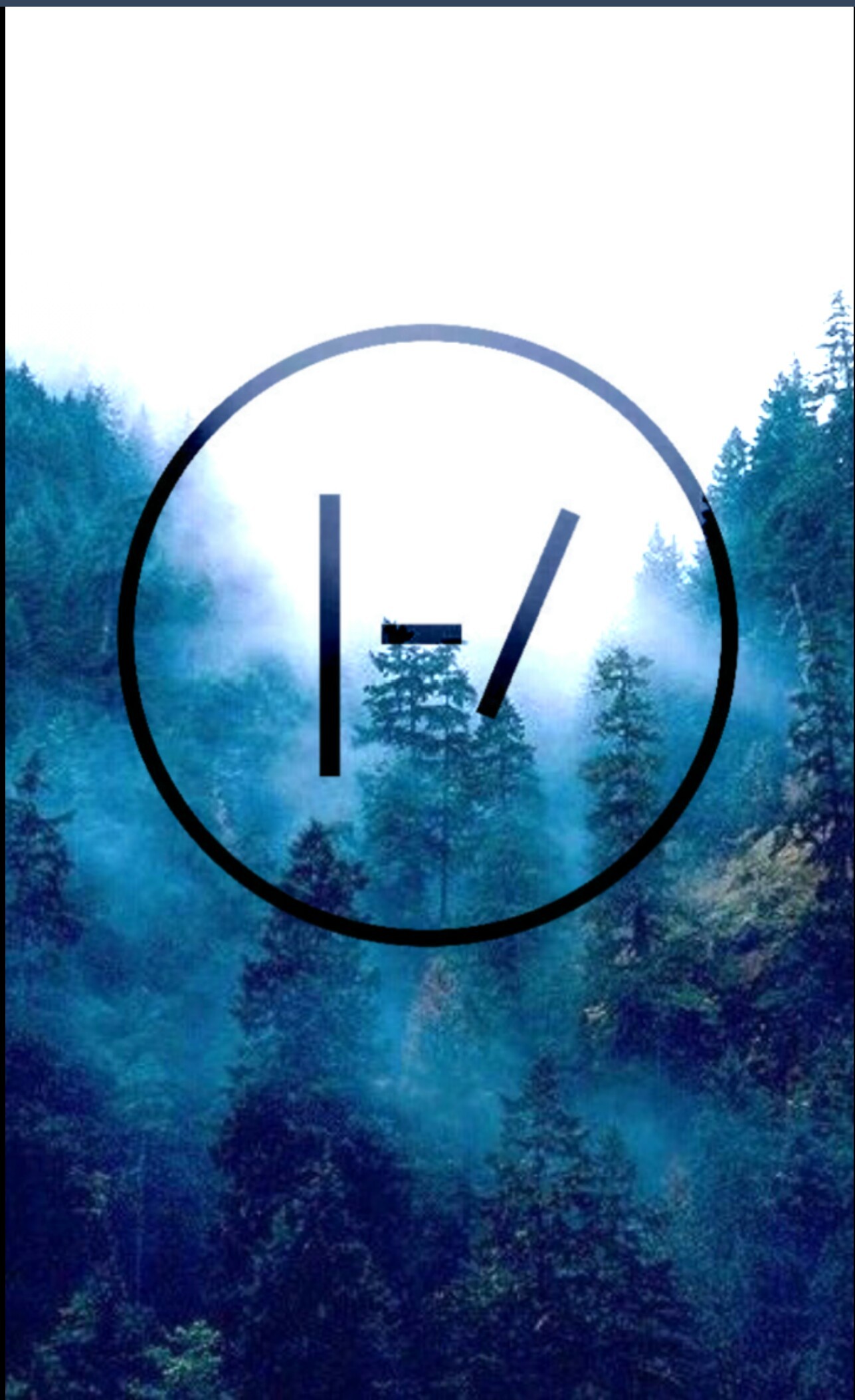 Twenty One Pilots, Logo, Foresta, Nebbia, Full HD, sfondo per smartphone
