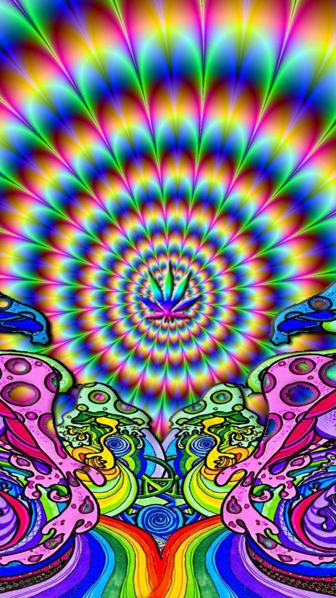 Spirale, Illusione ottica, Arcobaleno, Arte psichedelica, Full HD, schermata di blocco del cellulare