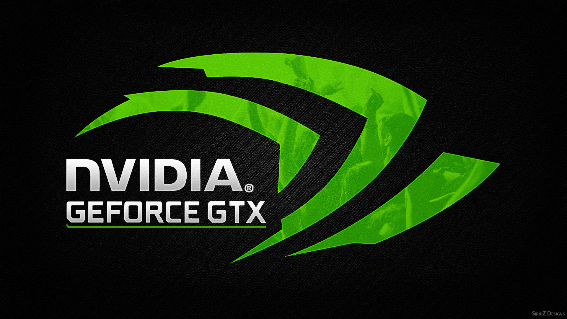 Nvidia, GeForce GTX, Logo, Verde, Sfondo nero, 1920x1080, wallpaper desktop