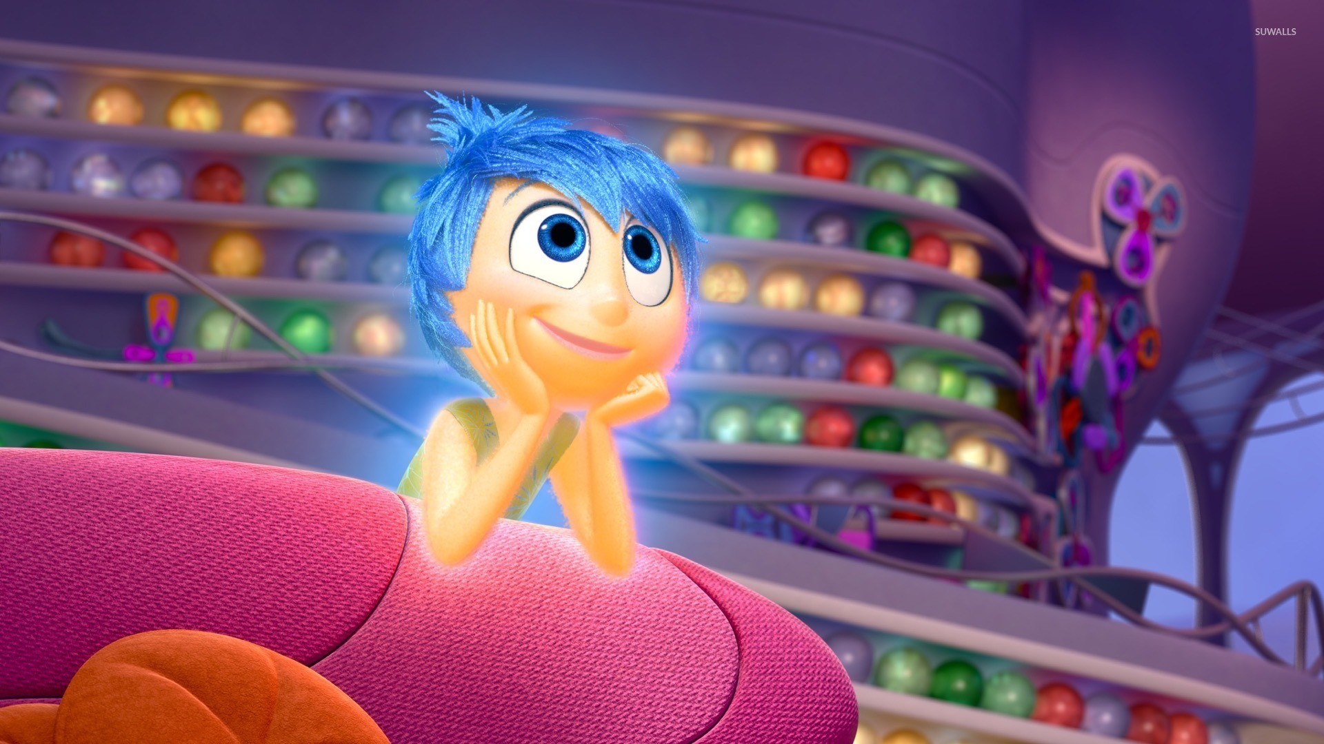 Gioia, Inside Out, Sfere dei ricordi, Quartier generale, Pixar, Full HD, sfondo per PC