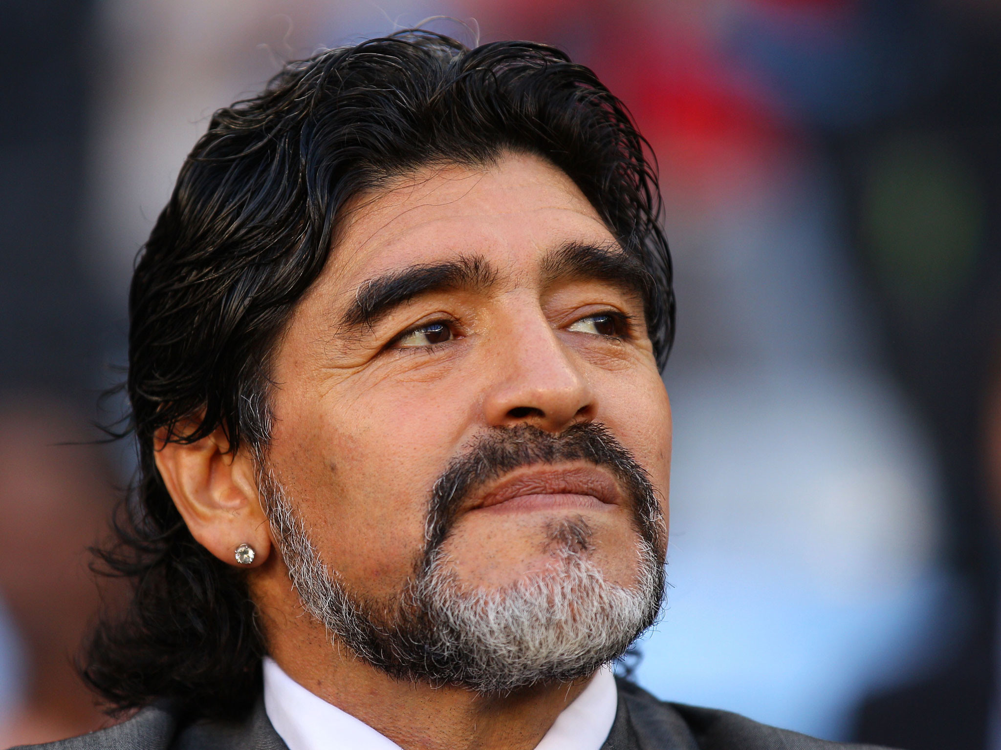 Diego Armando Maradona, Ritratto, Barba, Primo piano, Full HD, sfondo per iPad e tablet