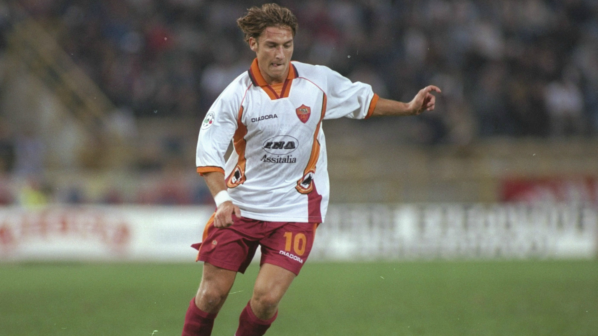 Francesco Totti, AS Roma, Giovane Totti, Anni '90, 16:9 Full HD, sfondo widescreen