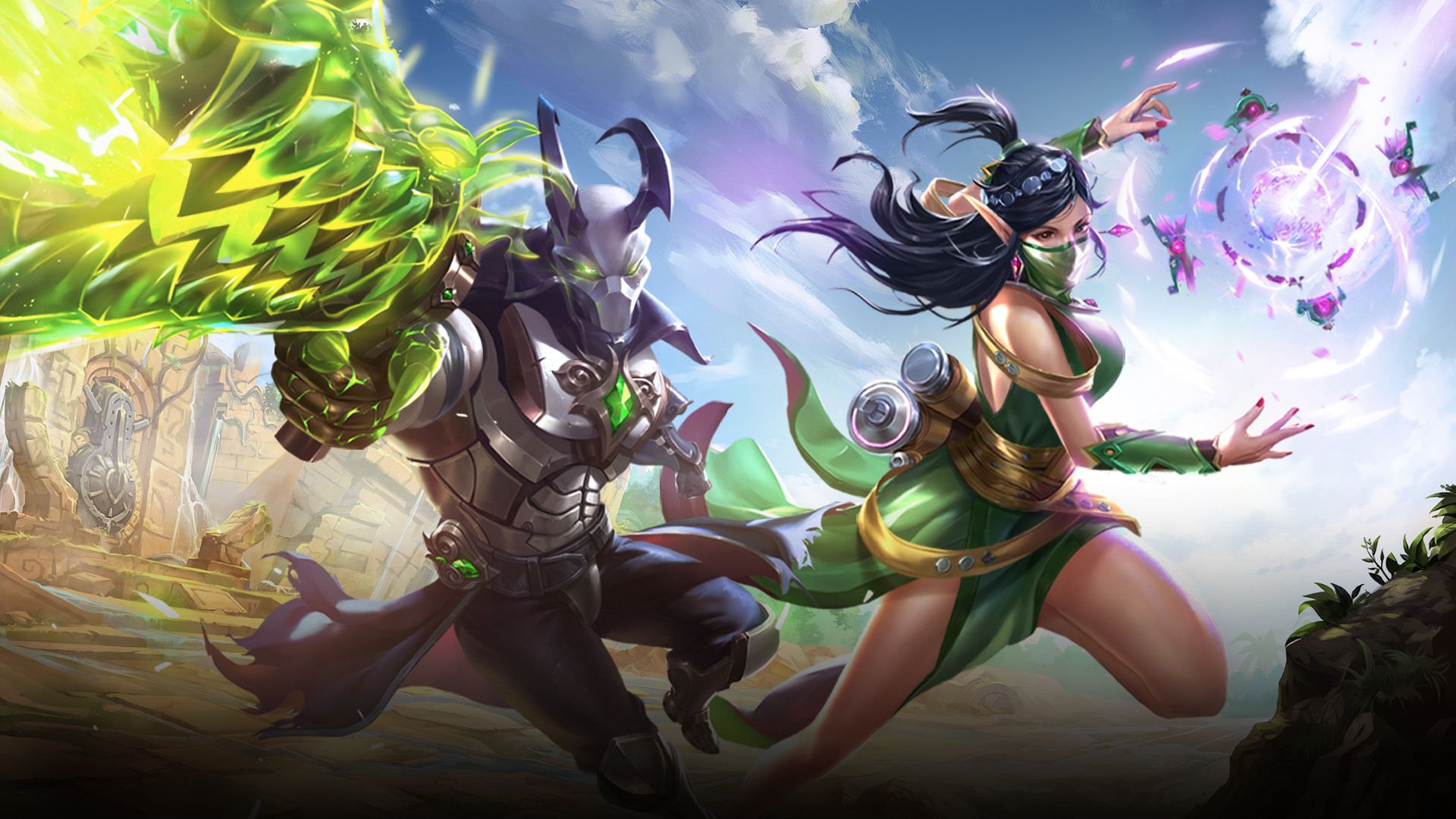 Androxus, Ying, Paladins, Combattimento, 16:9 Full HD, wallpaper widescreen