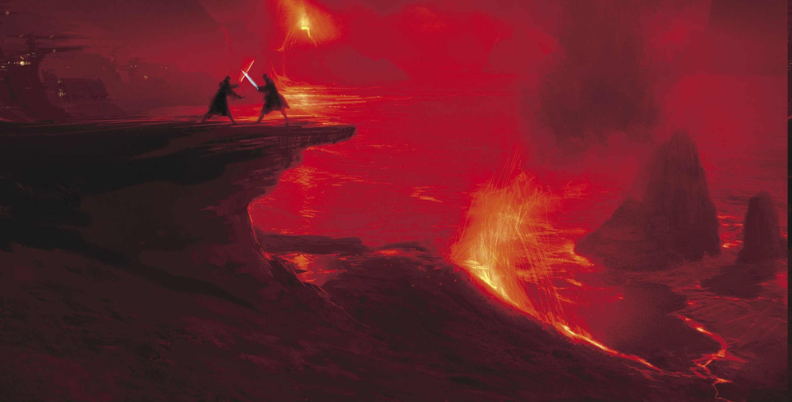 Mustafar, Duello, Anakin Skywalker, Obi-Wan Kenobi, Lava, 2K, sfondo per PC e portatile