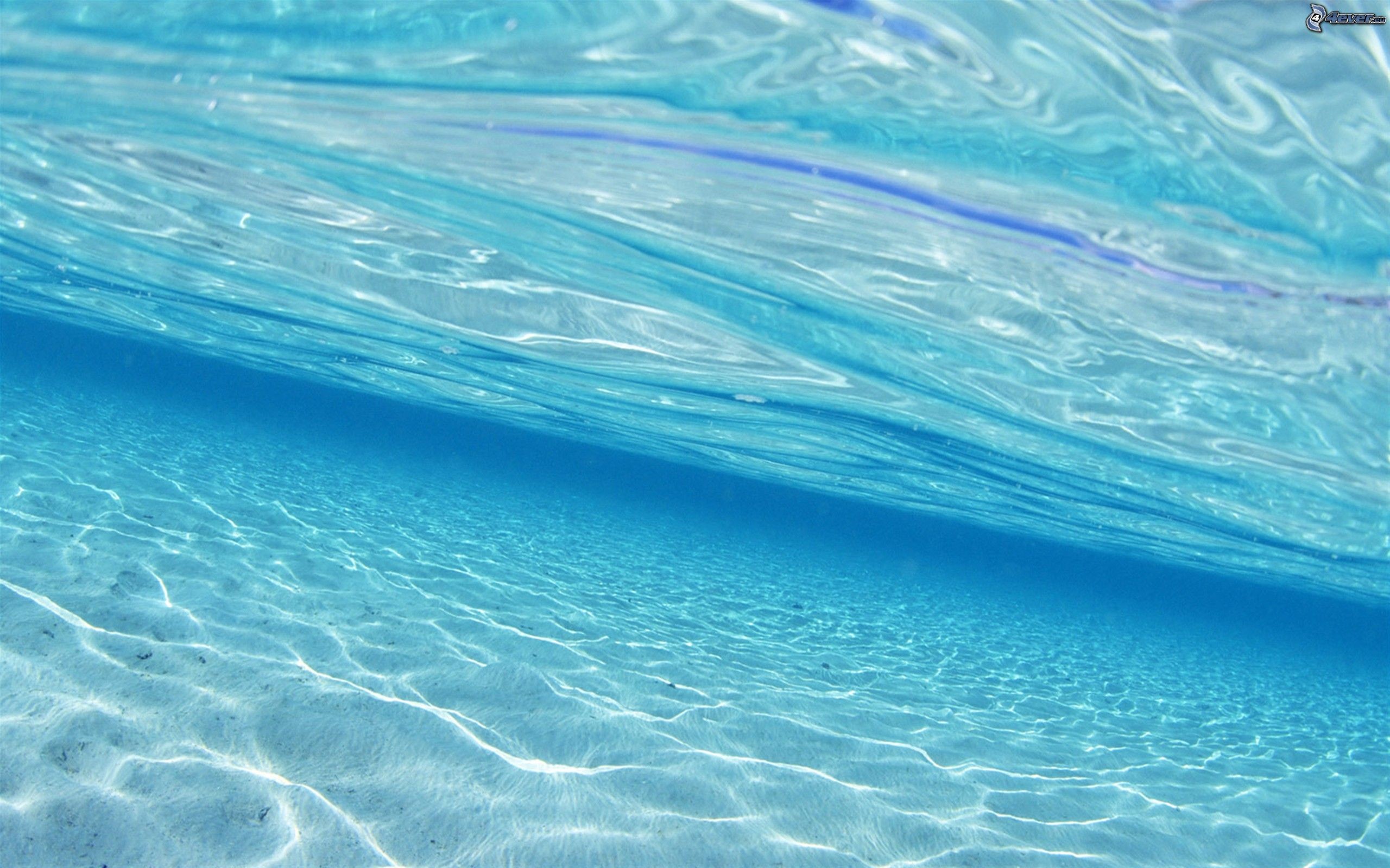 Acqua, Sott'acqua, Riflessi, Azzurro, 2560x1600, sfondo per PC
