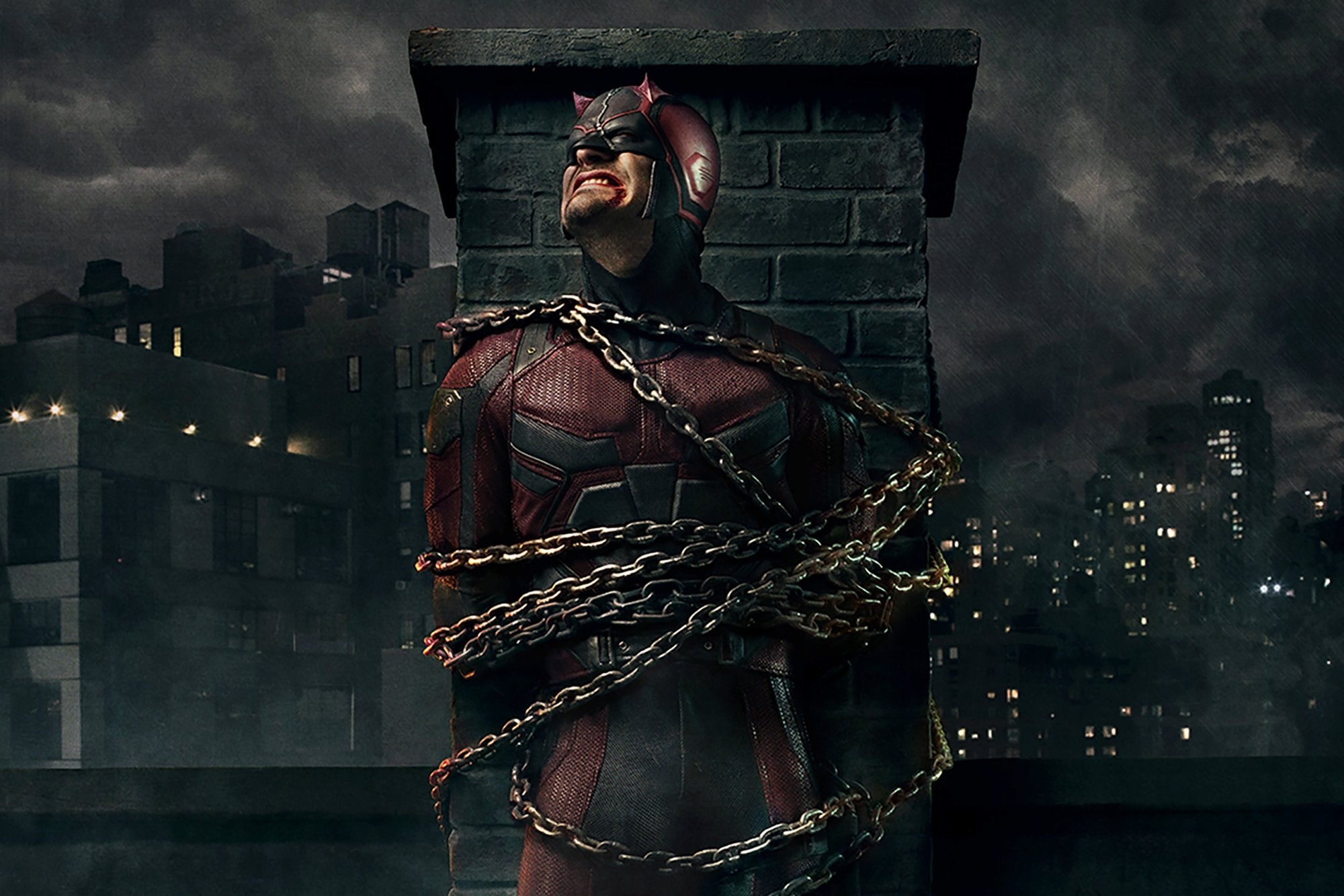 Daredevil, Matt Murdock, The Punisher, Catene, Notte, Full HD, sfondo per PC