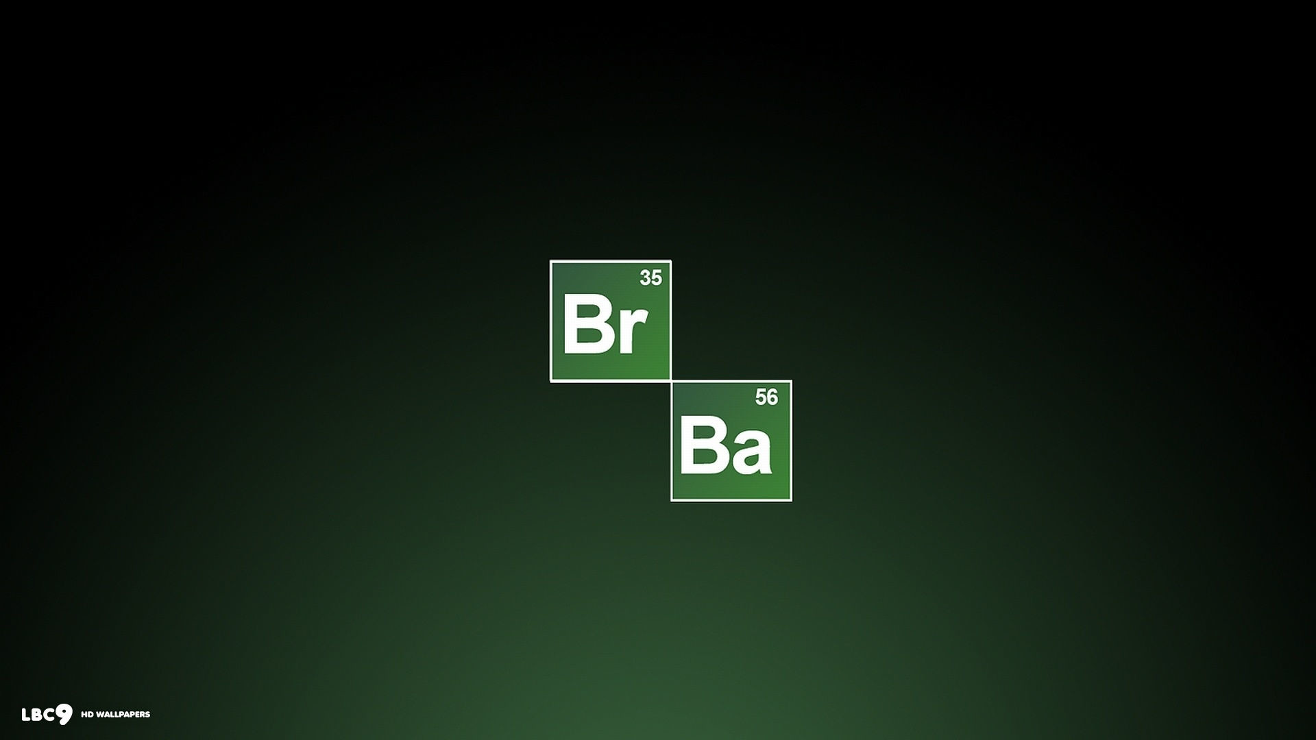 Breaking Bad, Logo, Tavola periodica, Bromo, Bario, Sfondo verde scuro, wallpaper desktop Full HD