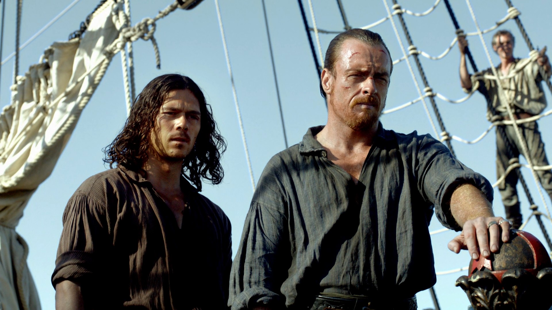 John Silver, Capitano Flint, Black Sails, Ponte della nave, 1920x1080, immagine di sfondo