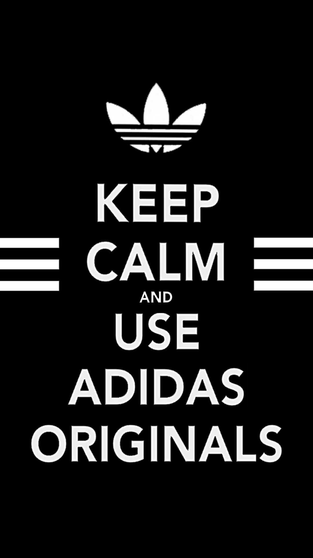Adidas Originals, Keep Calm, Scritta, Sfondo nero, 1080x1920, schermata di blocco iPhone