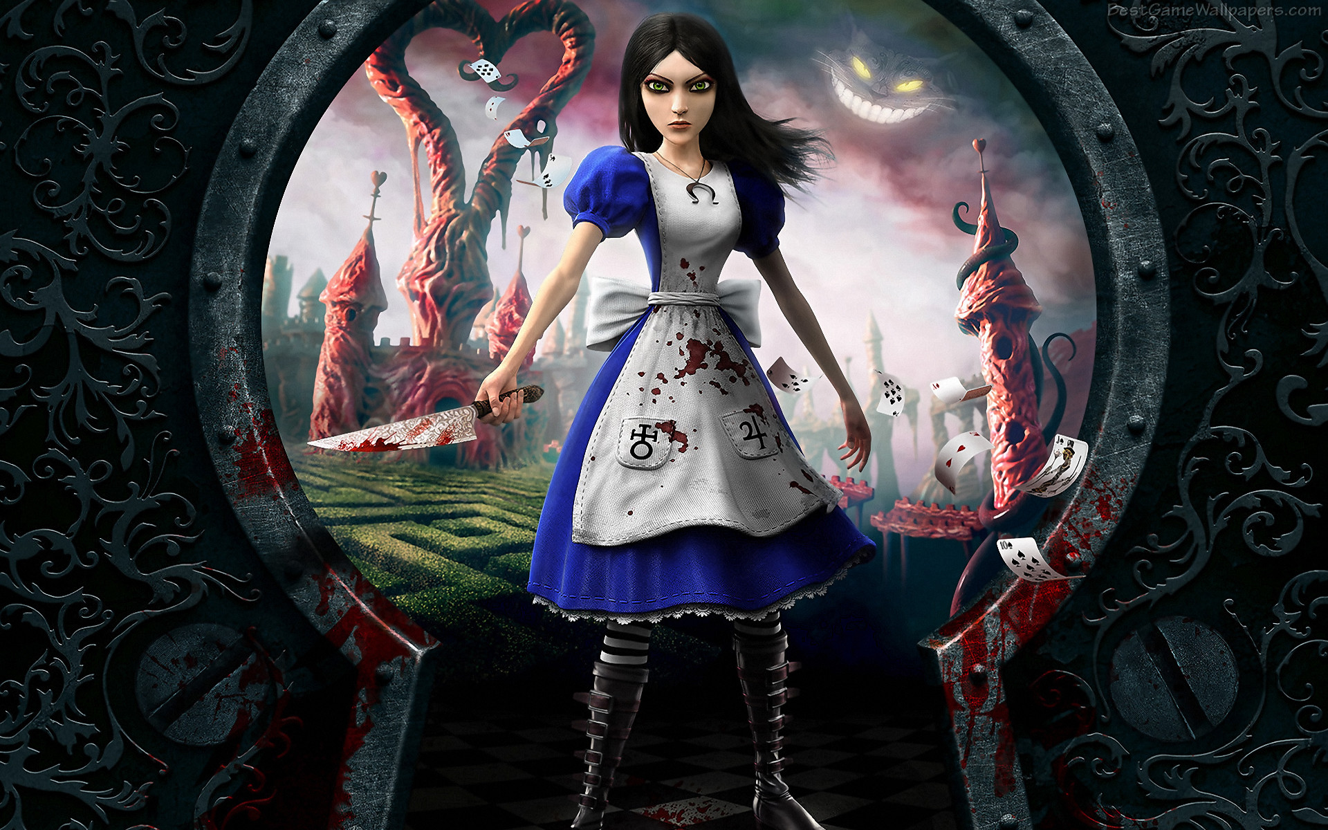Alice Liddell, Alice: Madness Returns, Videogioco, Coltello, Portale, sfondo MacBook Air