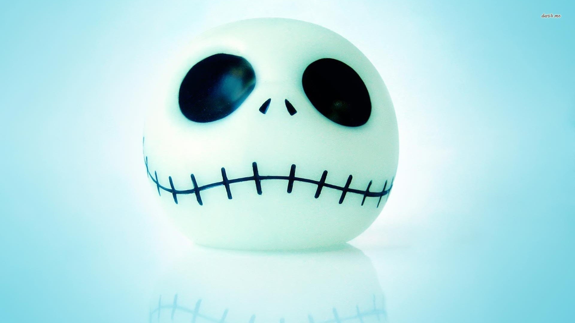 Jack Skellington, Nightmare Before Christmas, Volto, Sfondo azzurro, wallpaper per portatile
