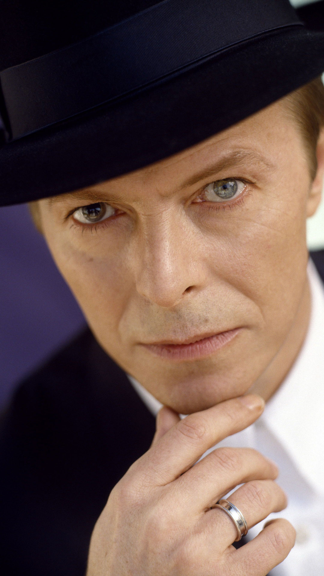 David Bowie, Cappello, Ritratto, Sguardo, sfondo per iPhone e Android