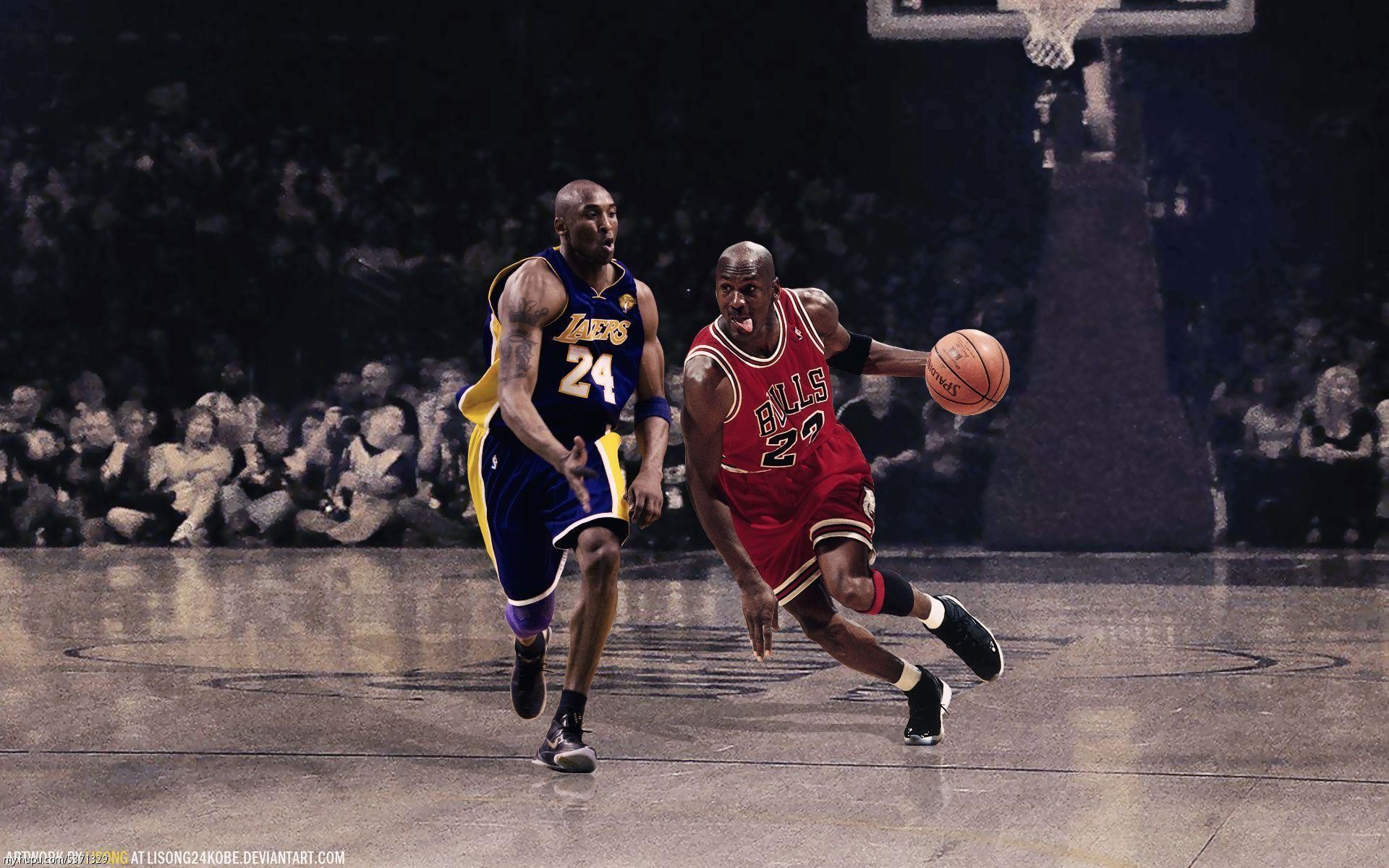 Michael Jordan, Kobe Bryant, Chicago Bulls, Los Angeles Lakers, 1920x1200, sfondo MacBook Pro