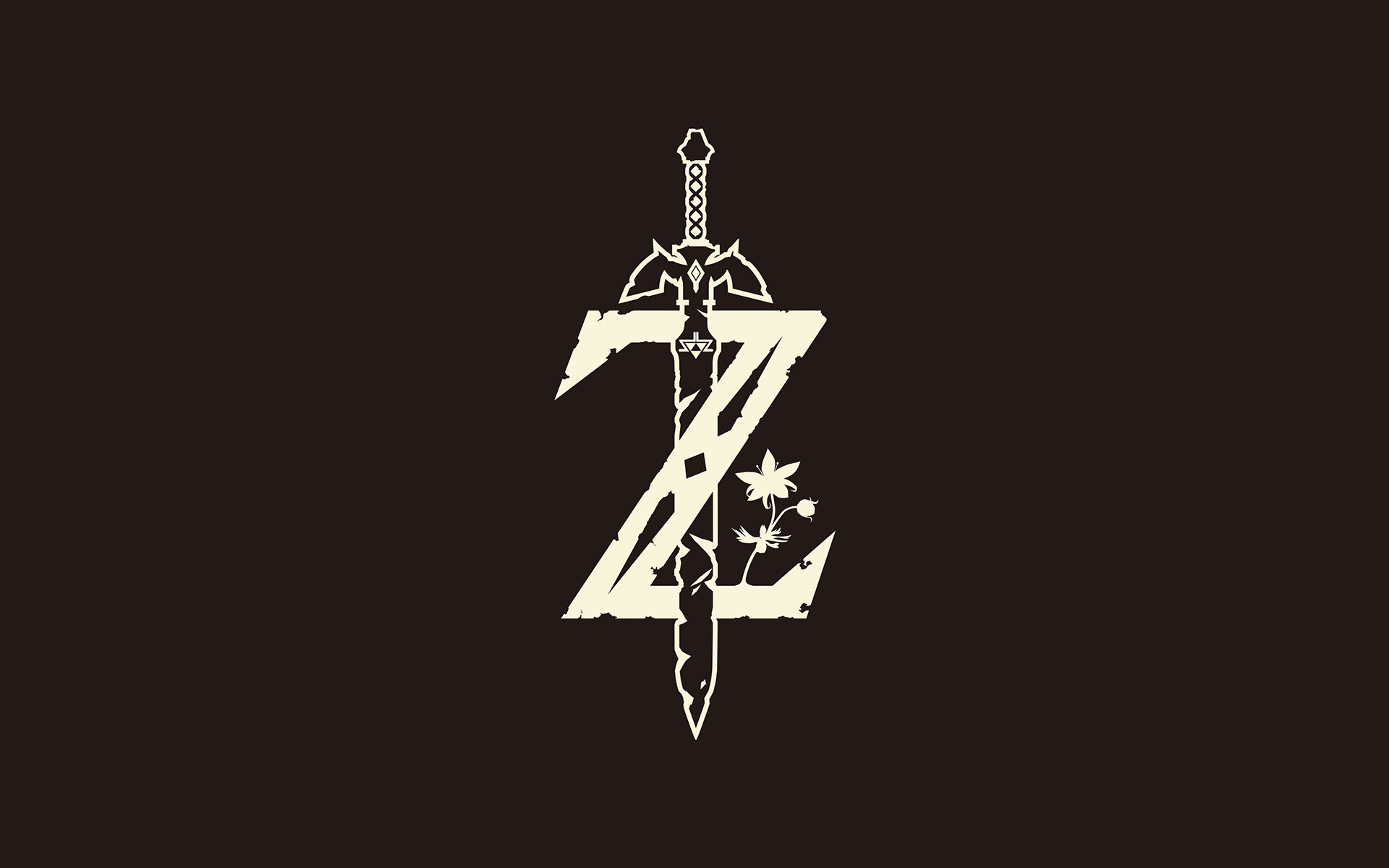The Legend of Zelda: Breath of the Wild, Spada Suprema, Logo, Minimalista, sfondo desktop 1920x1200