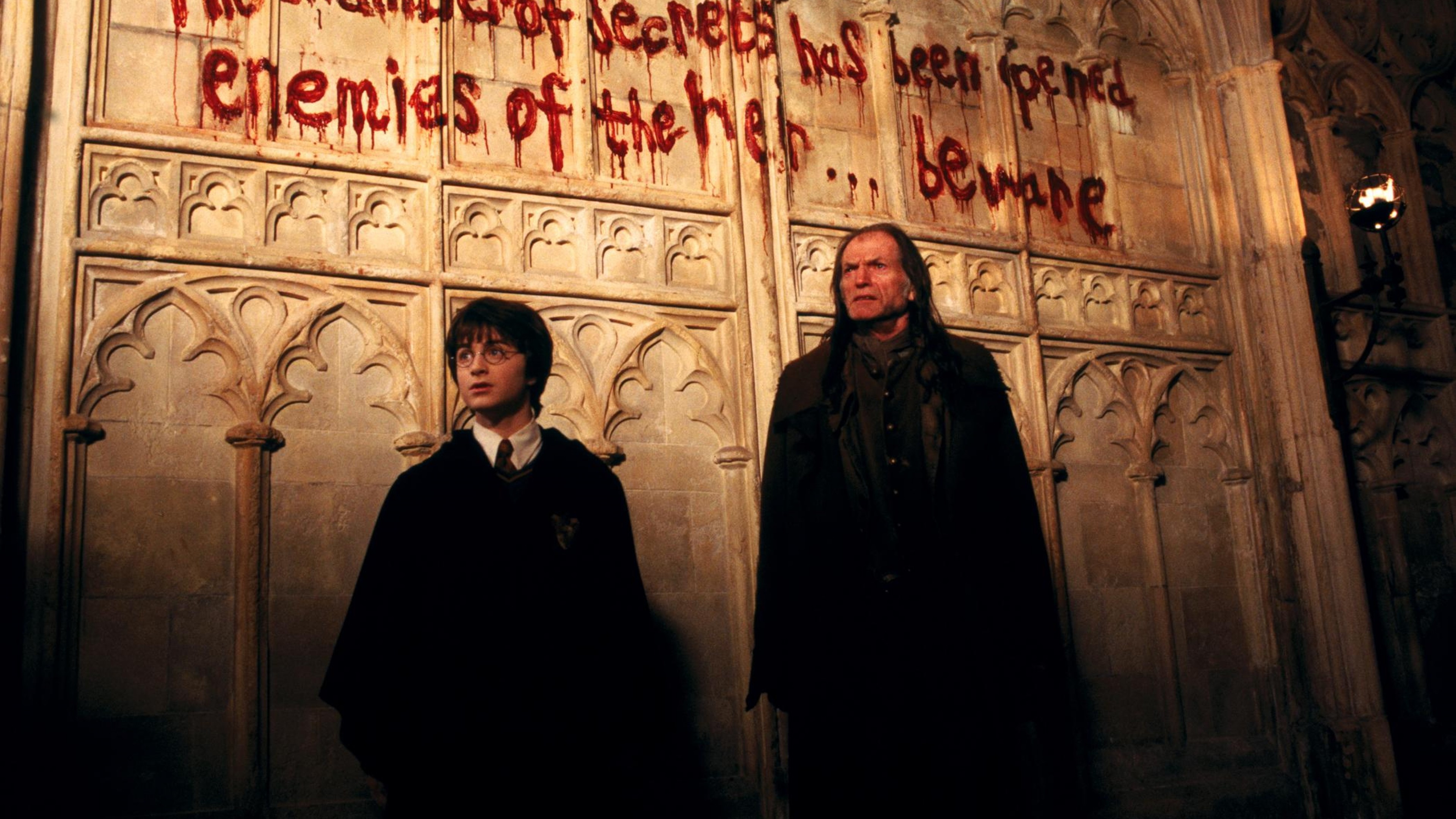 Harry Potter, Argus Gazza, Harry Potter e la Camera dei Segreti, Scritta sul muro, Hogwarts, sfondo 4K