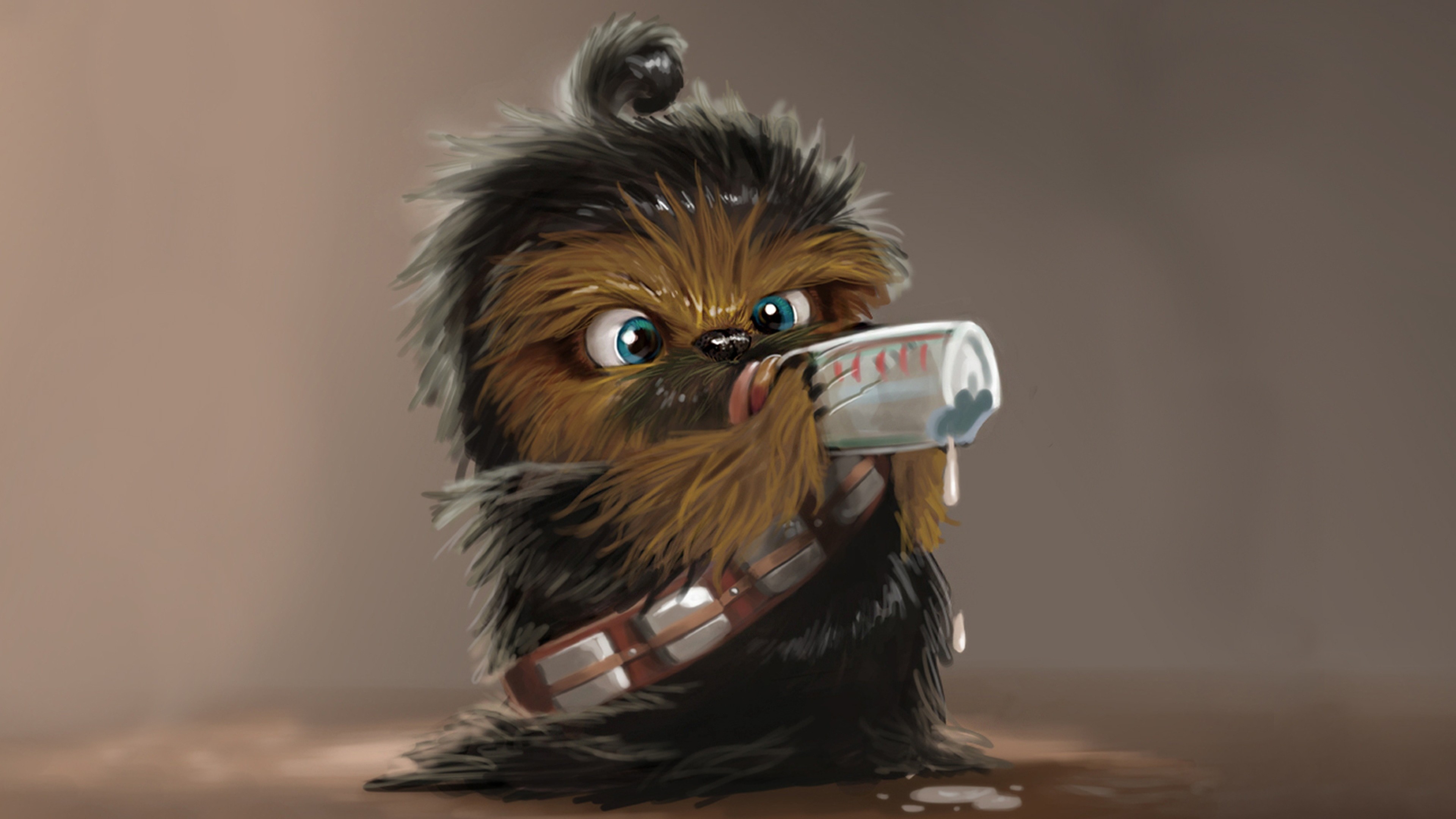 Chewbacca, Cucciolo, Star Wars, Arte digitale, 4K, sfondo per PC e portatile
