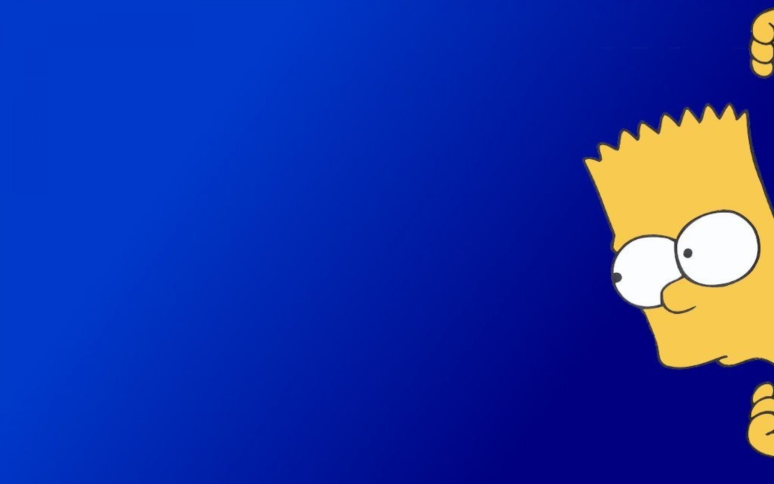 Bart Simpson, I Simpson, Sfondo blu, 16:10 2K, wallpaper widescreen