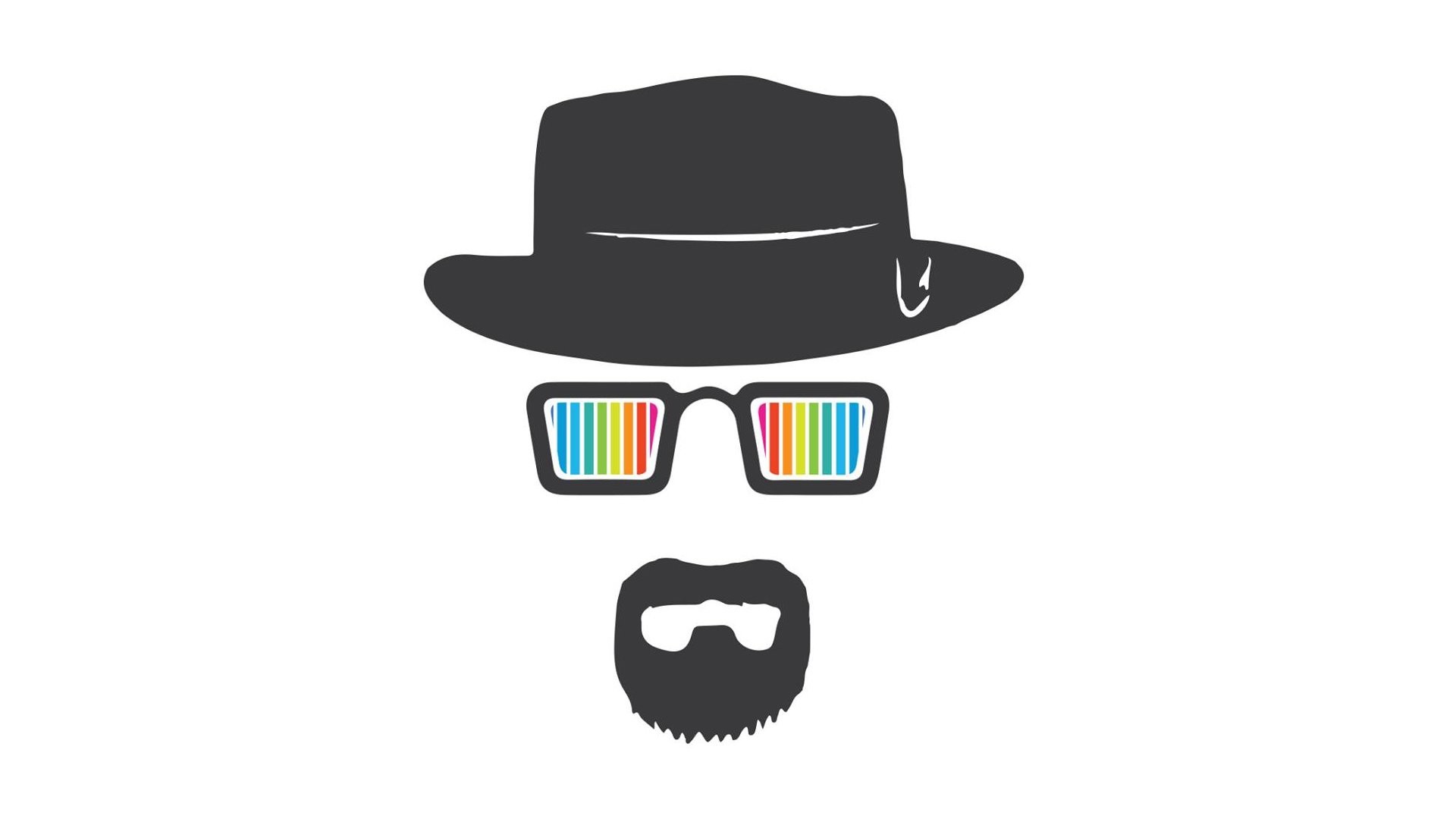 Heisenberg, Breaking Bad, Cappello, Occhiali, Minimalismo, Full HD, sfondo desktop