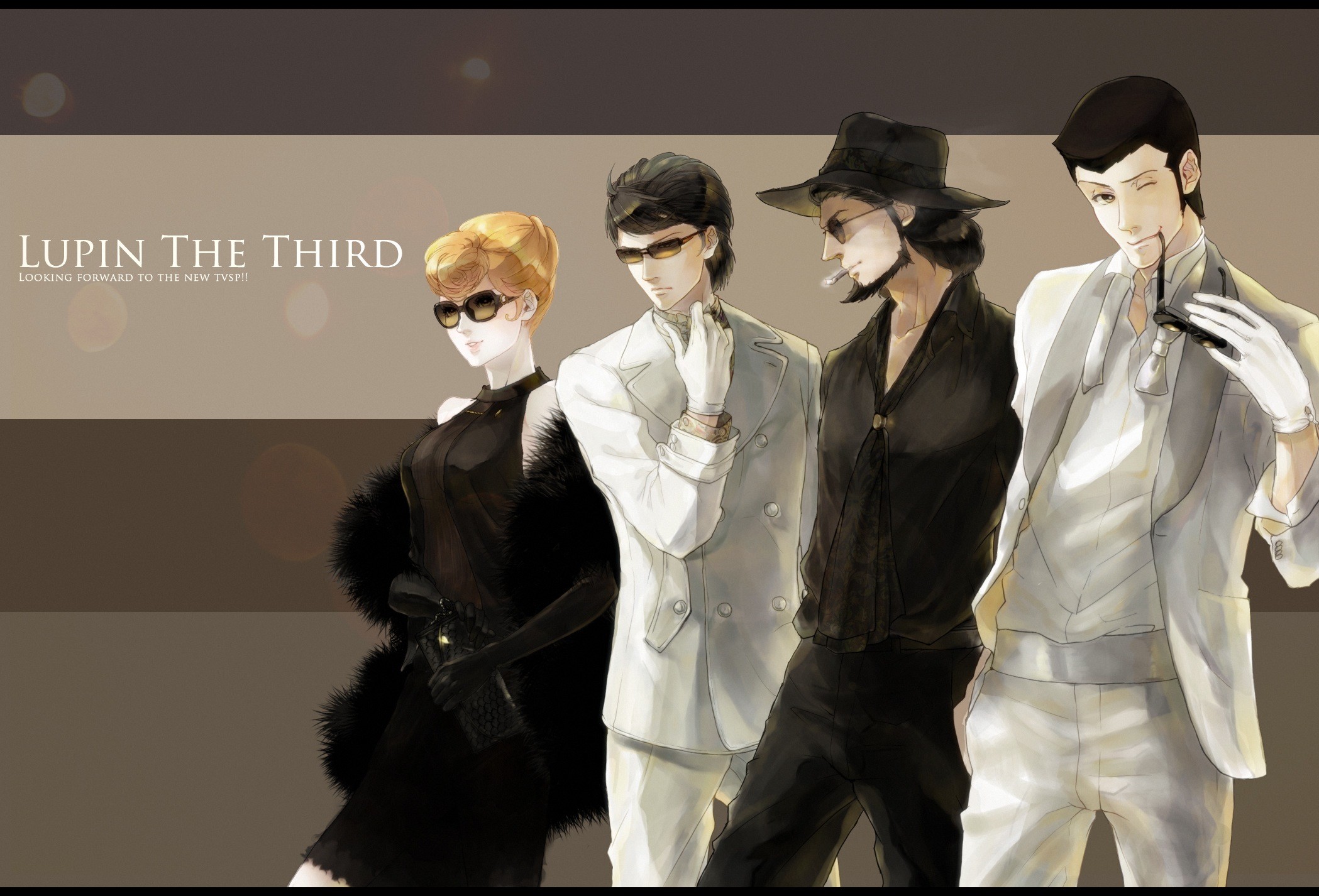 Lupin III, Fujiko Mine, Daisuke Jigen, Goemon Ishikawa, Fan art, sfondo per portatile