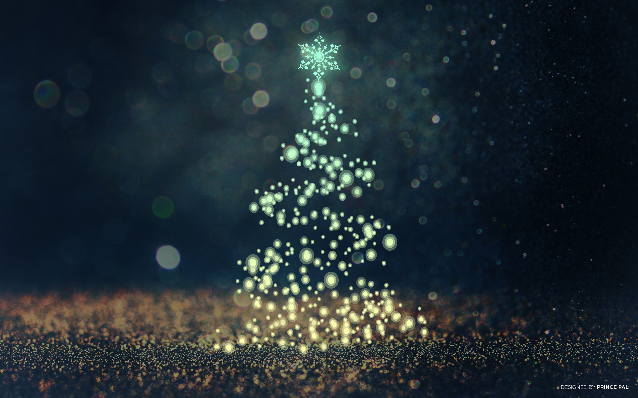 Albero di luci, Bokeh, Sfondo scuro, Minimalismo, 2K, wallpaper per computer