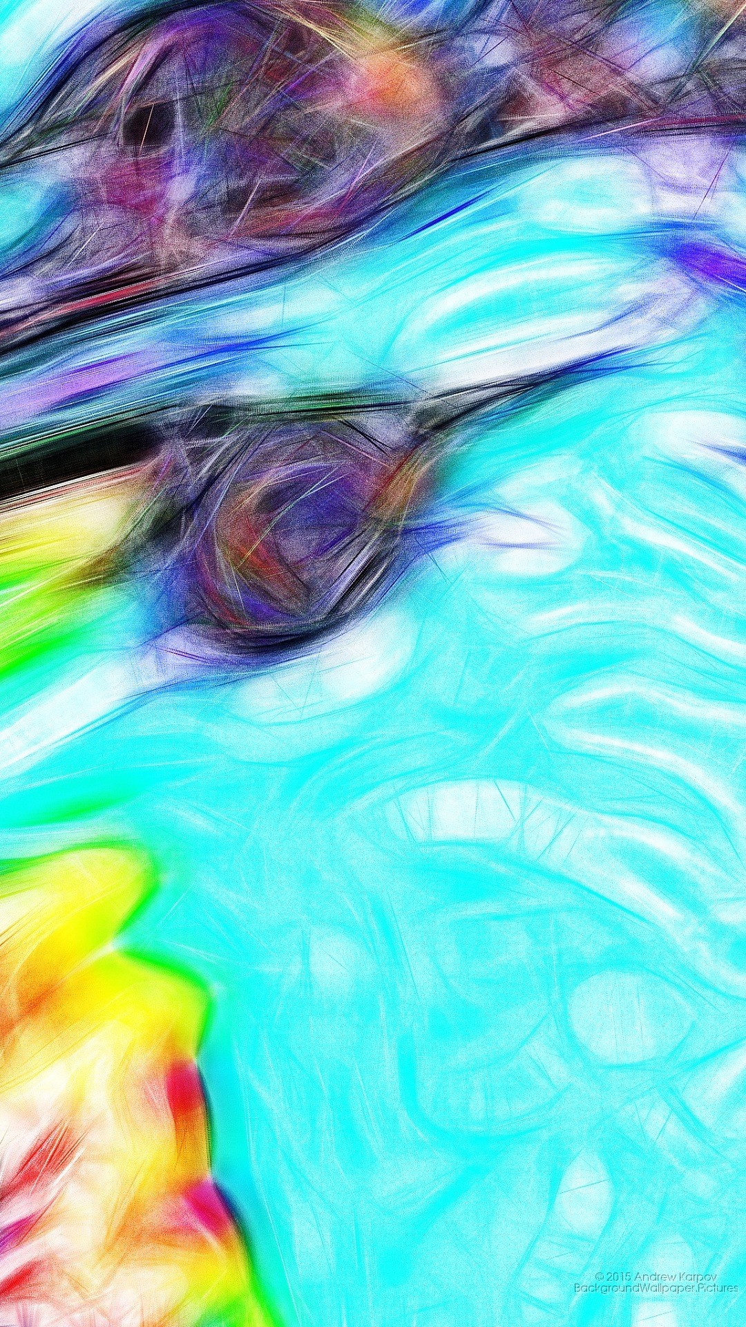 Astratto, Pittura digitale, Azzurro, Full HD, sfondo verticale per cellulare