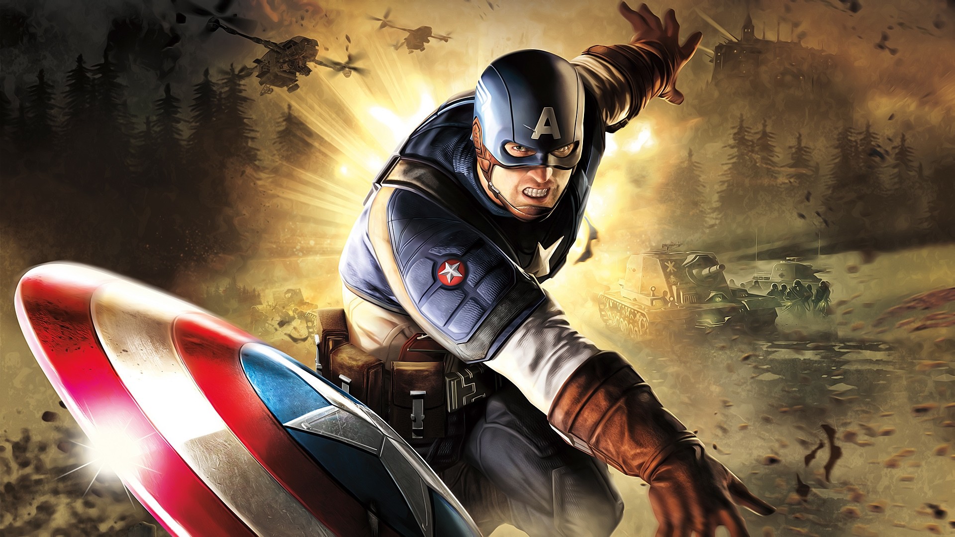 Captain America, Scudo, Marvel, Fumetto, Full HD, sfondo per PC e portatile