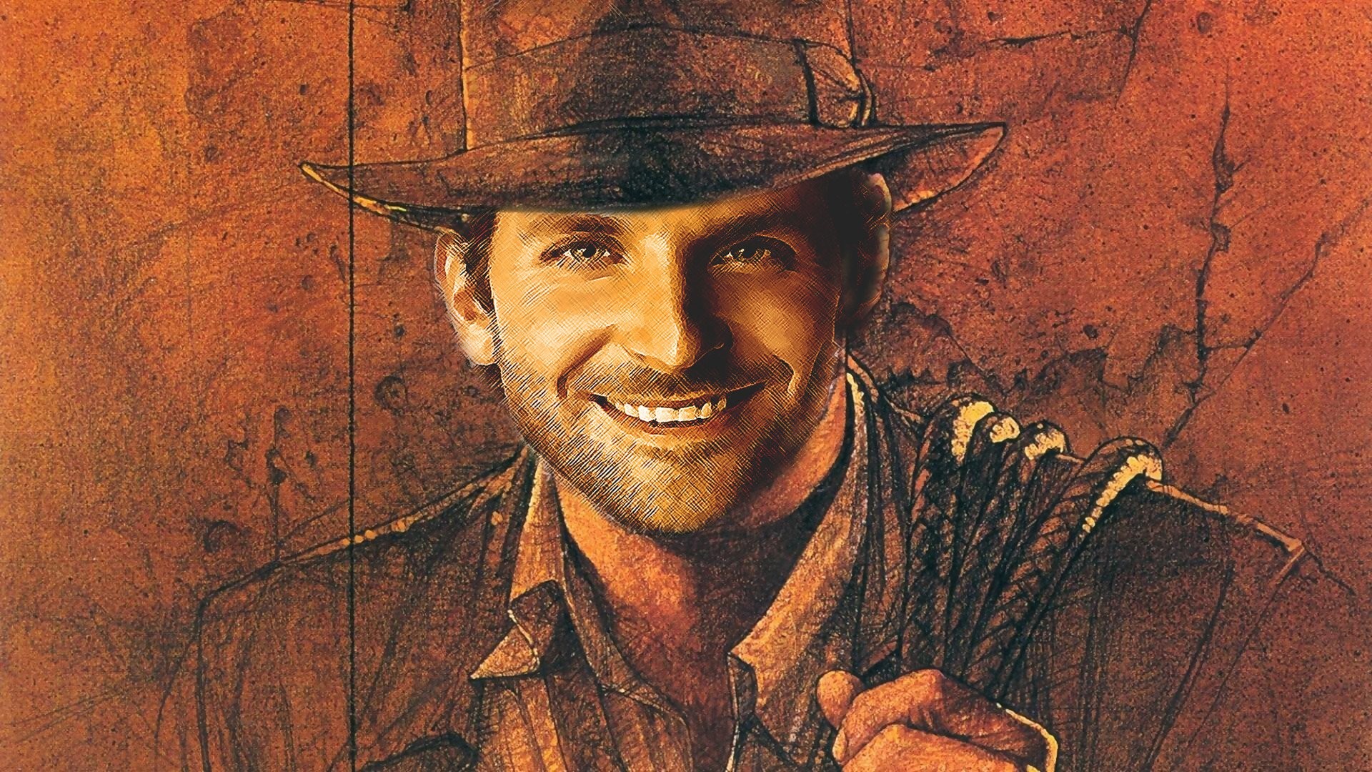 Indiana Jones, Bradley Cooper, Fotomontaggio, Ritratto, 1920x1080, immagine di sfondo