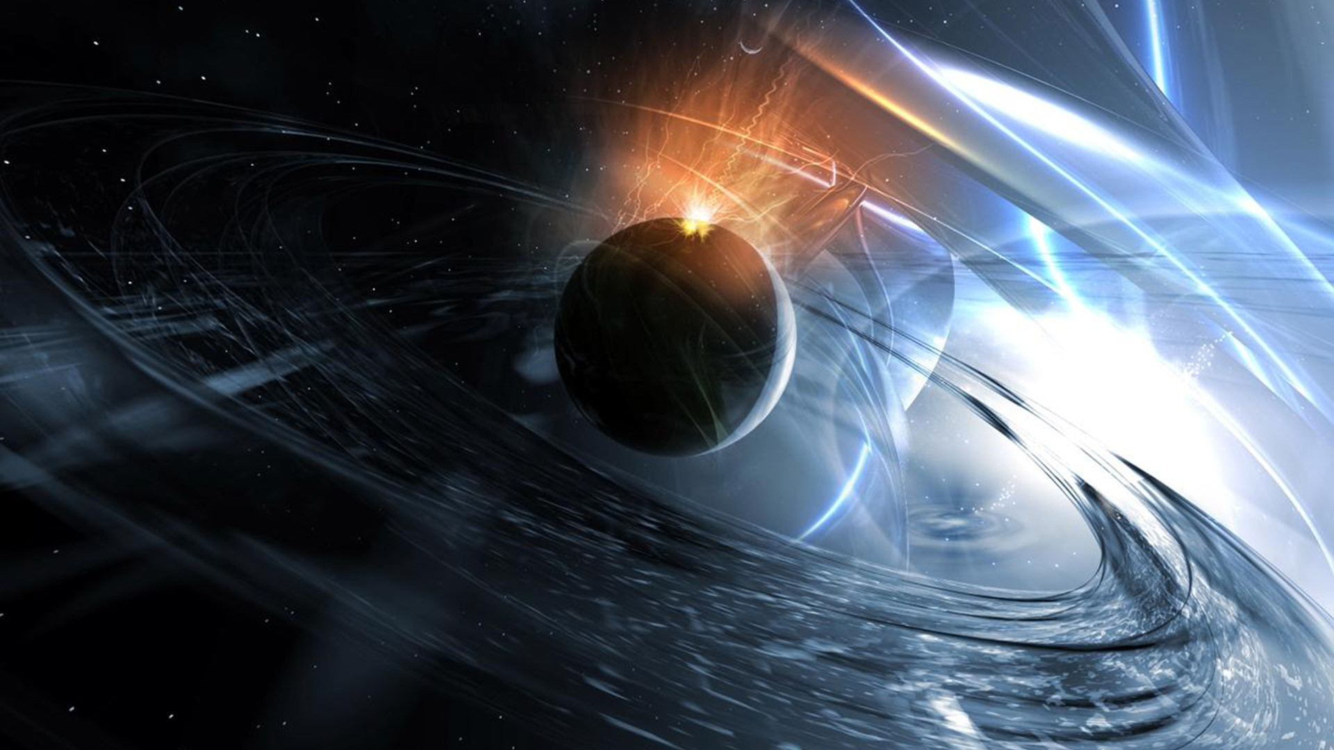Pianeta, Spazio, Astratto, Luce, Full HD, wallpaper per portatile