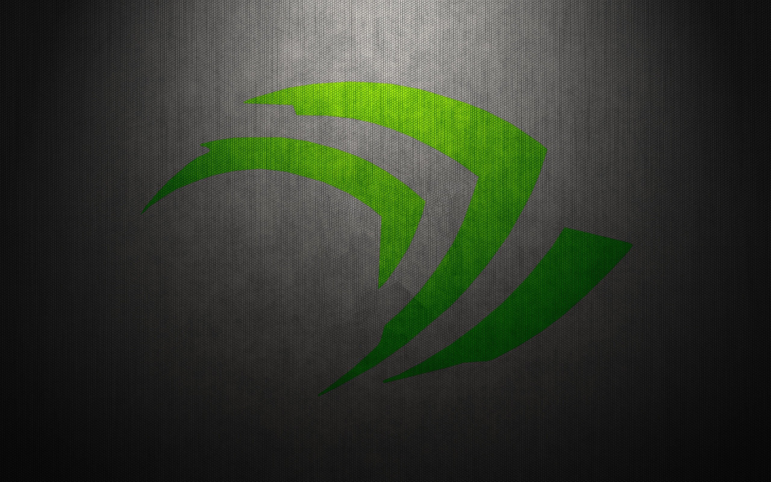 Nvidia, Logo Nvidia, Verde, Grigio metallico, Minimalismo, 2K 1600p, sfondo desktop
