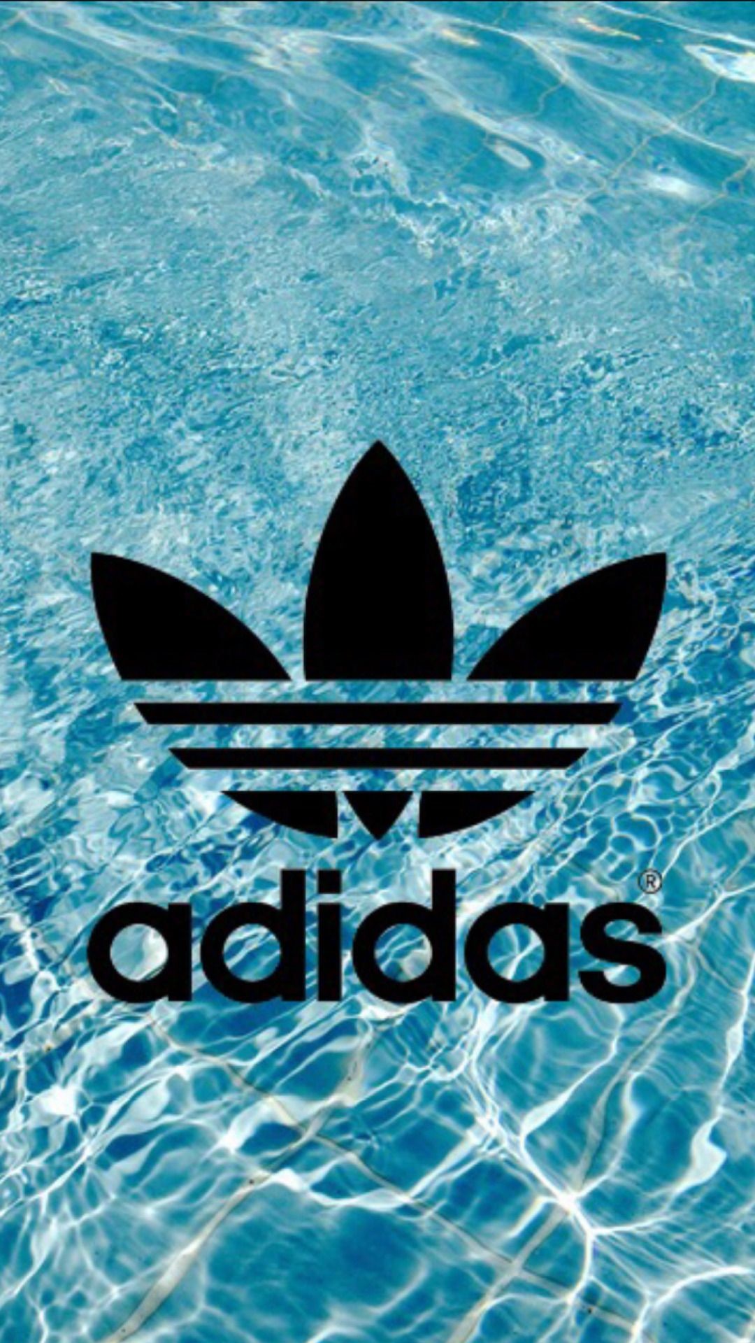 Adidas, Logo, Acqua, Piscina, schermata di blocco iPhone